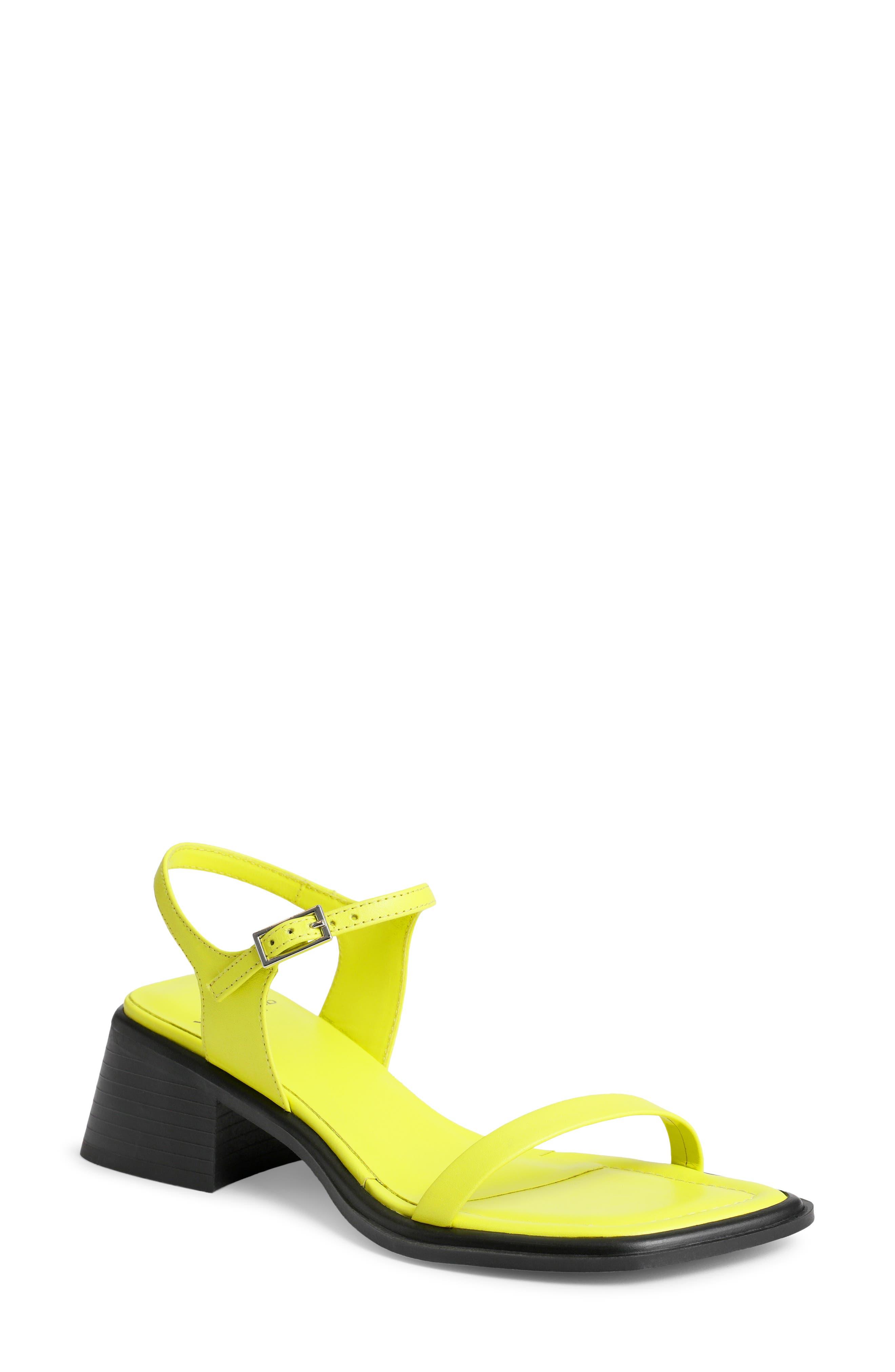 Vagabond Shoemakers Ines Ankle Strap Sandal in Yellow Lyst