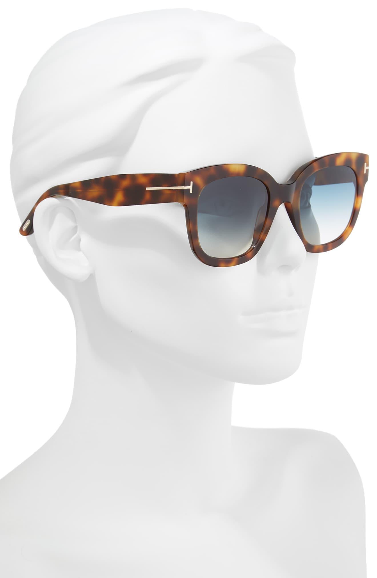 Tom Ford Beatrix 52mm Sunglasses Blonde Havana/ Gradient Blue Lyst