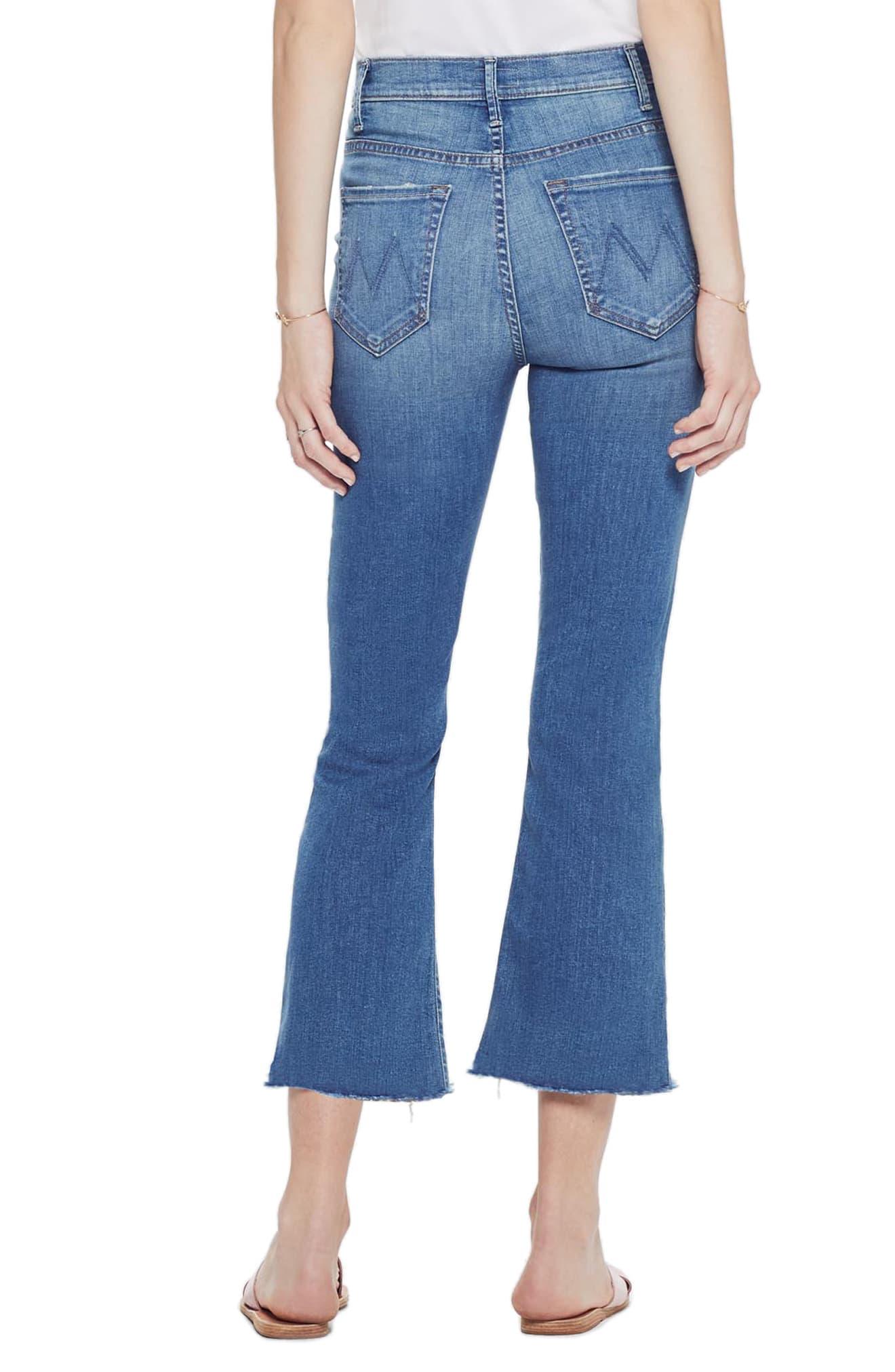 Mother The Hustler High Waist Ankle Flare Jeans in Blue - Lyst
