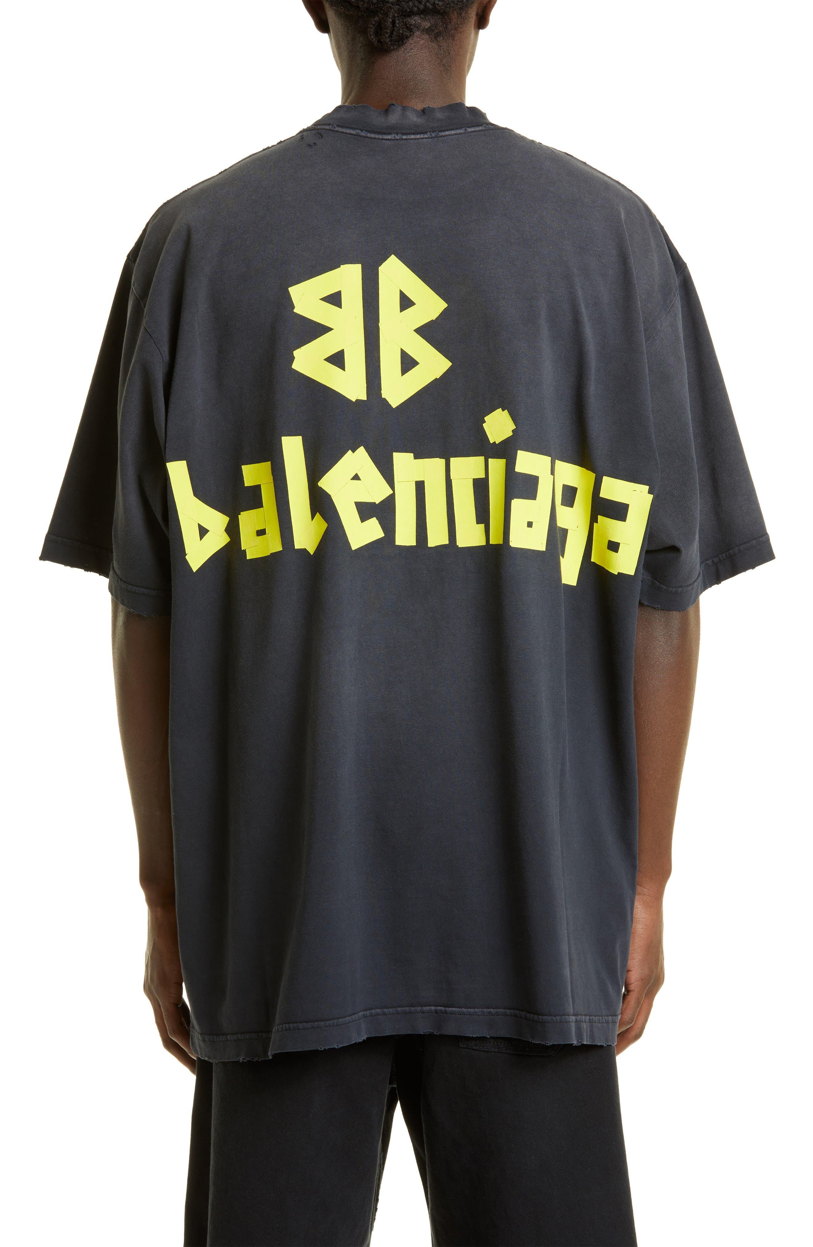 Balenciaga Tape Logo Cotton Graphic T-shirt in Men Lyst