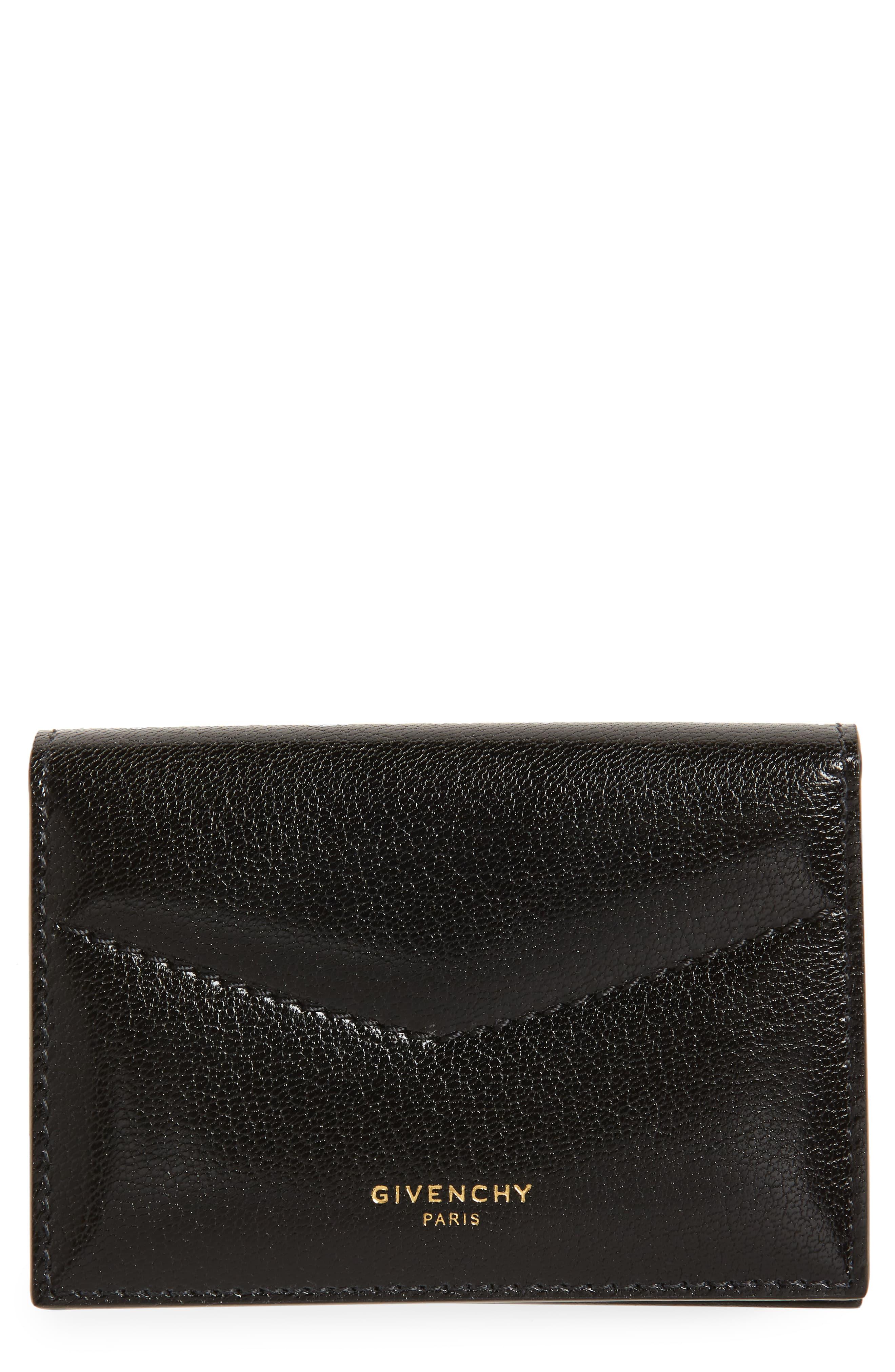Givenchy Leather Card Holder in Black - Lyst