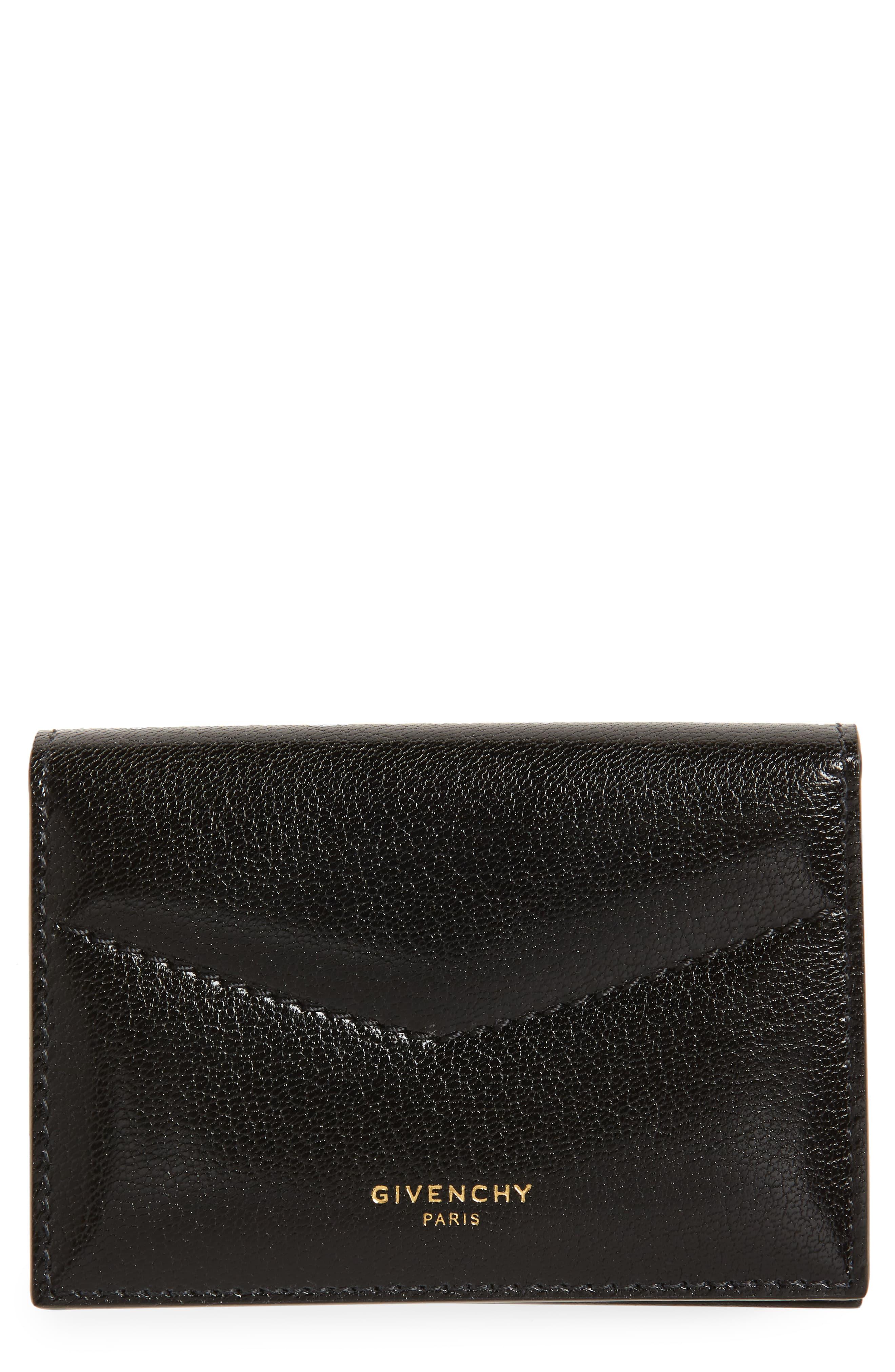 Givenchy Leather Card Holder in Black Lyst