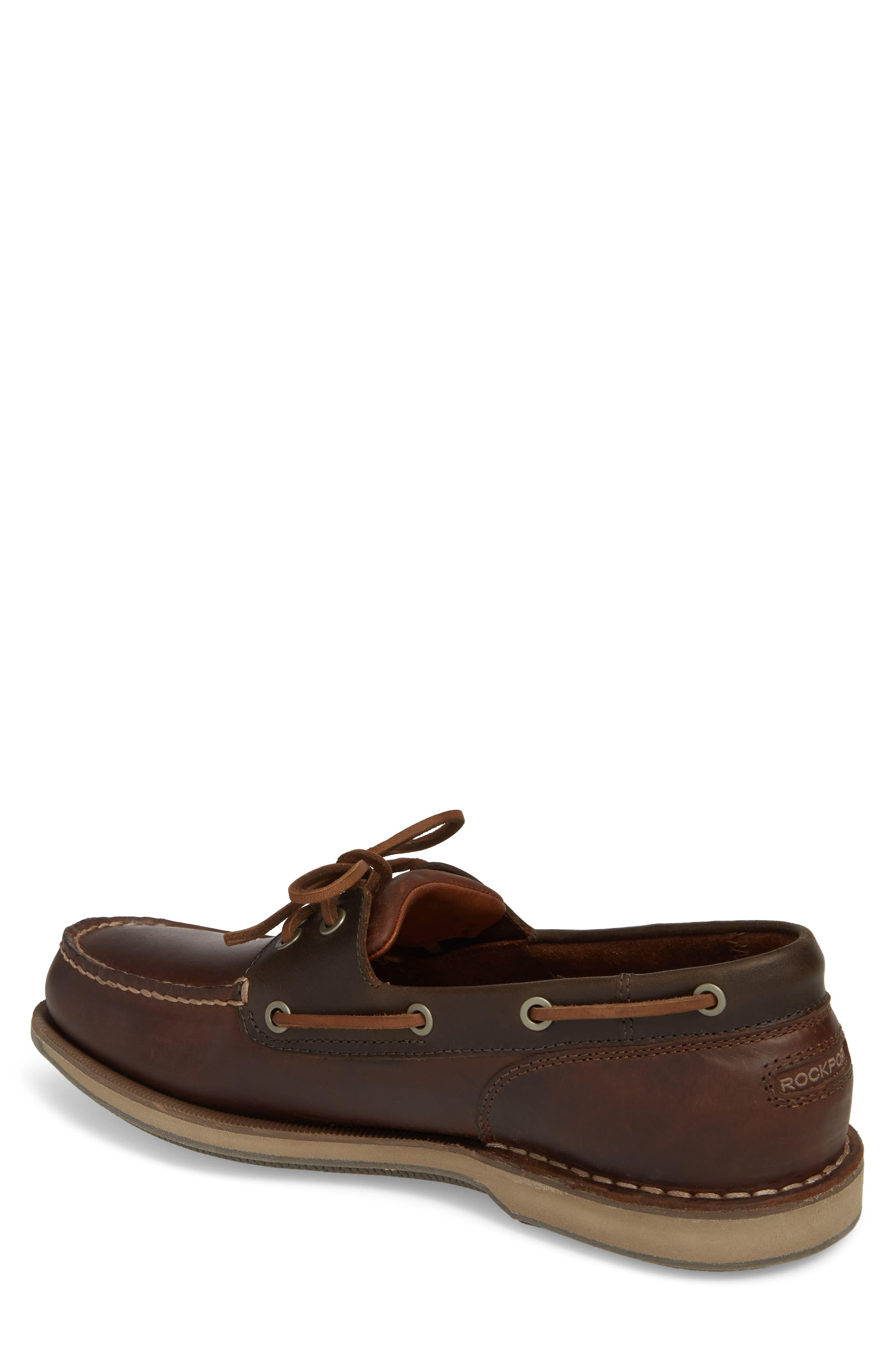 Rockport Leather 'perth' Boat Shoe in Dark Brown Leather (Brown) for
