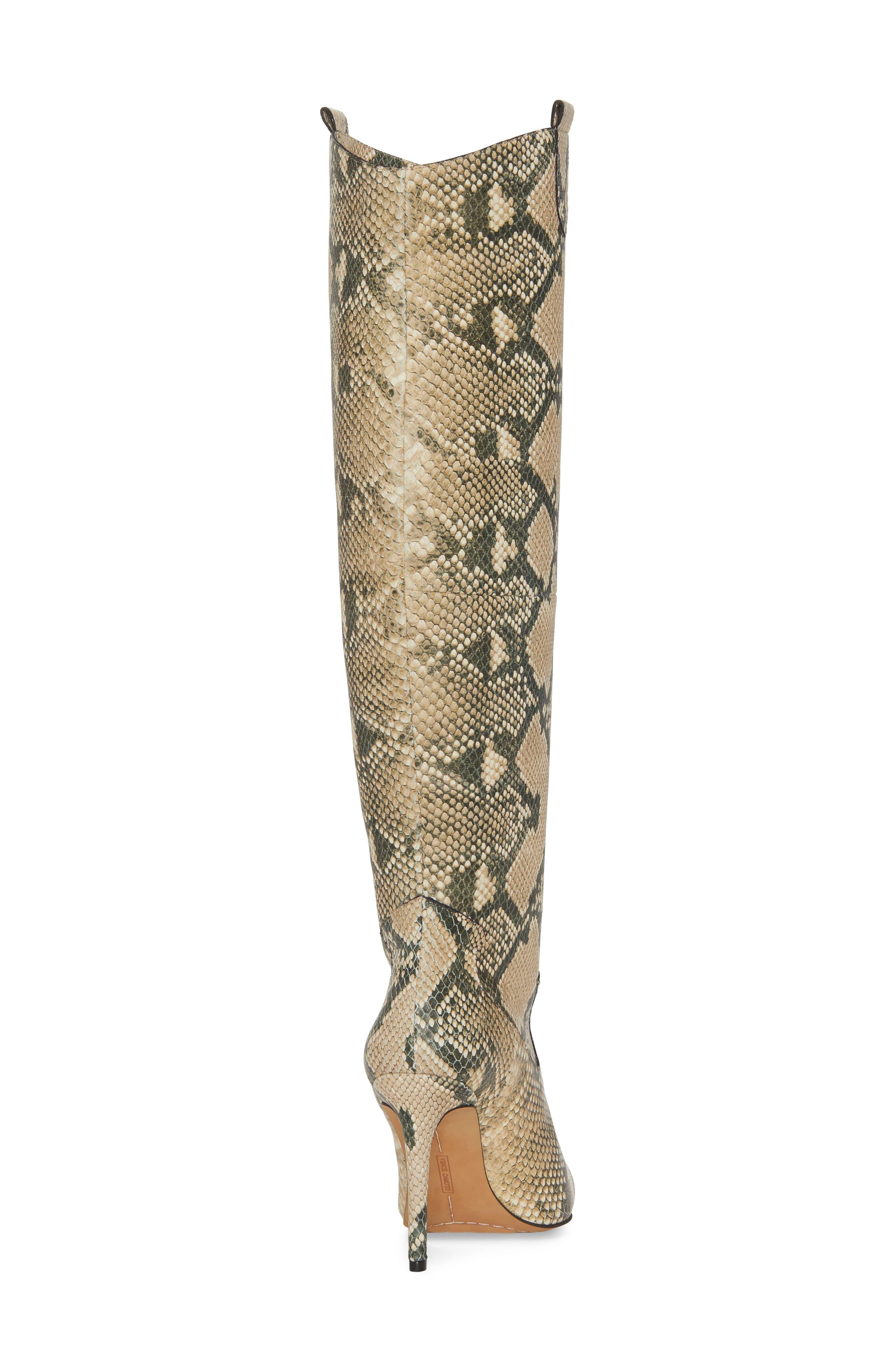 kervana croc embossed knee high boot