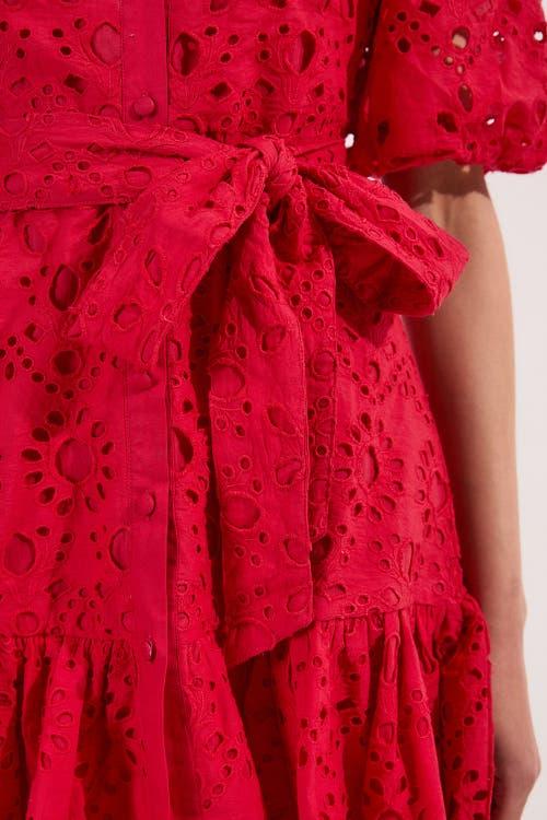 chinese dress ladies Karen Millen red organza party dress  The Frockery