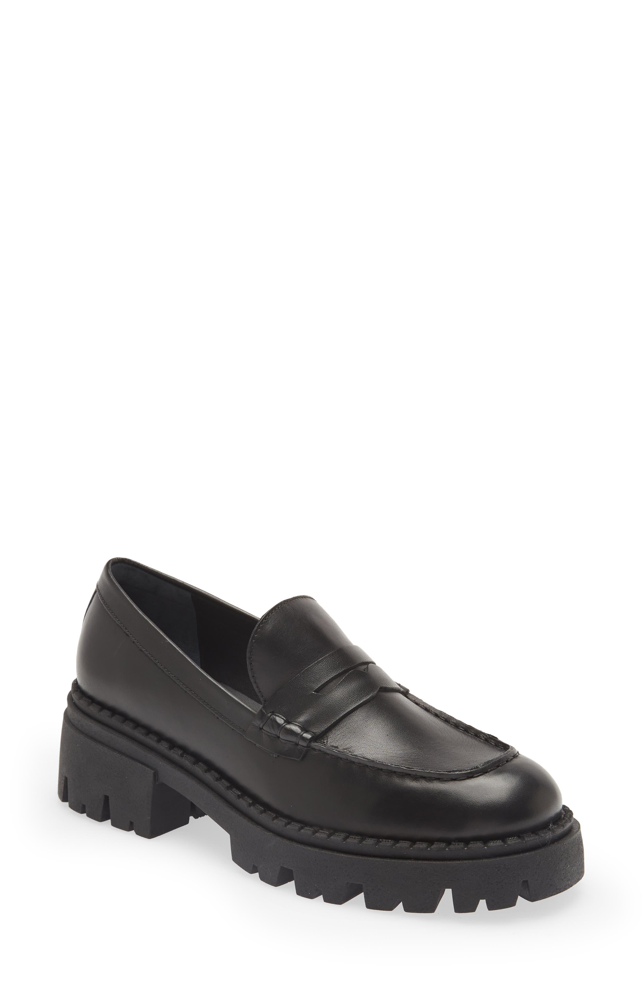 Free People Lyra Lug Sole Loafer in Black | Lyst