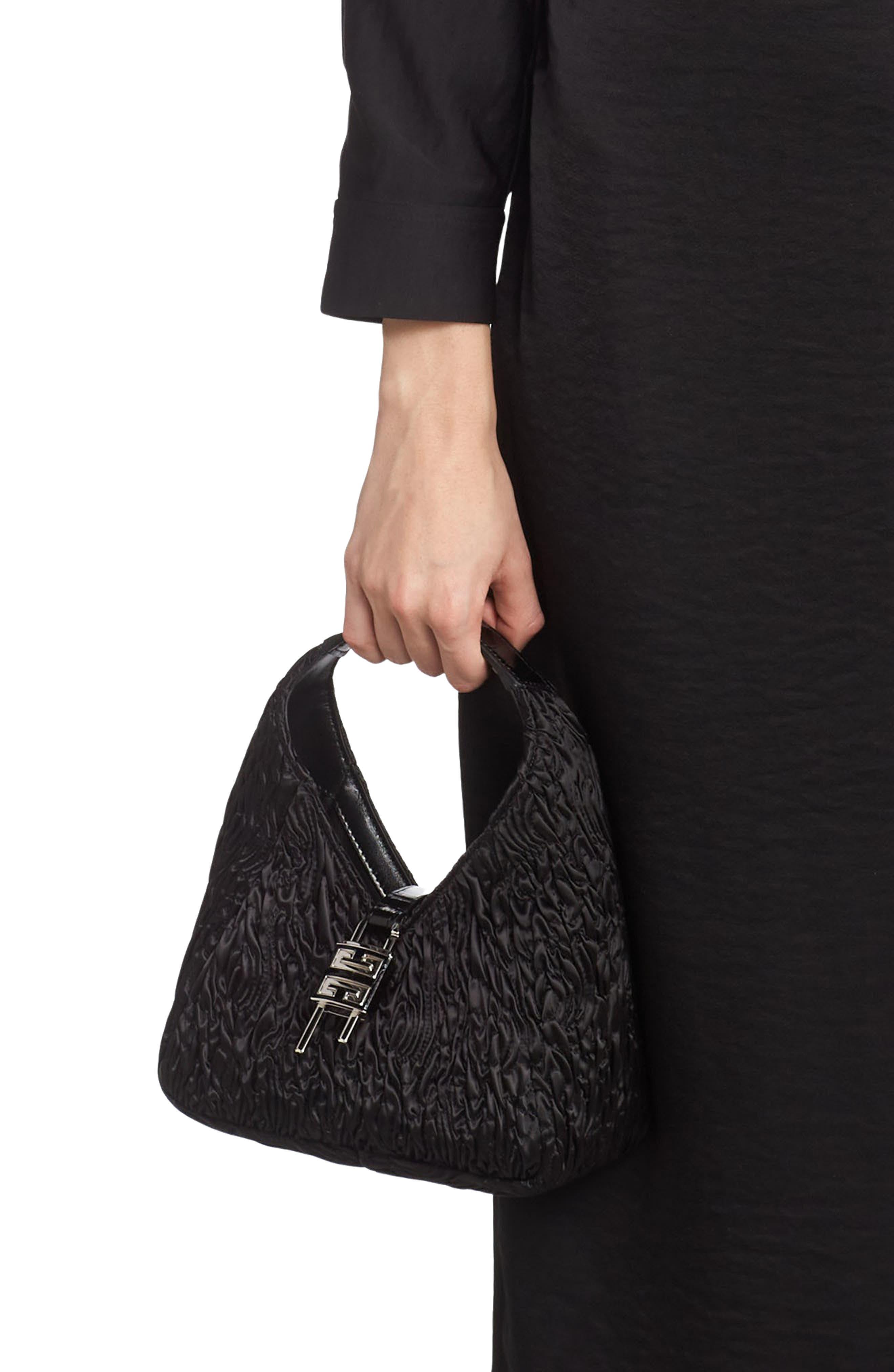 Givenchy Mini G Hobo Bag in Leather Black