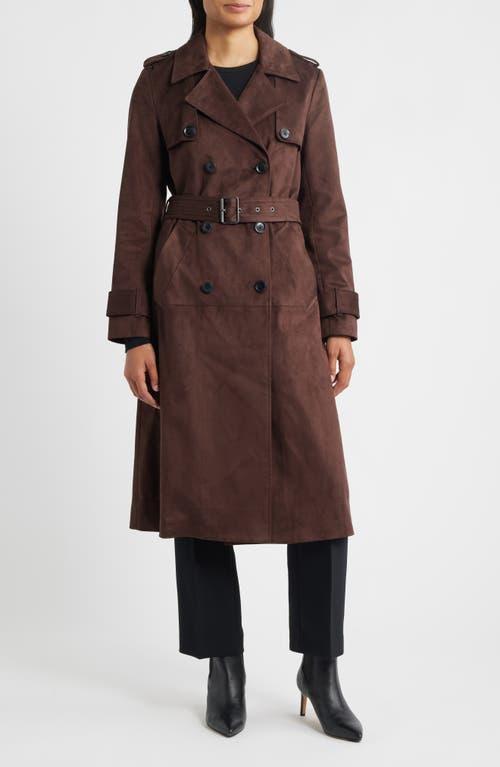 Trench Coat BCBG Maxazria Marron/bleu à Carreaux - Taille S - Coton - Occasion Très Bon état