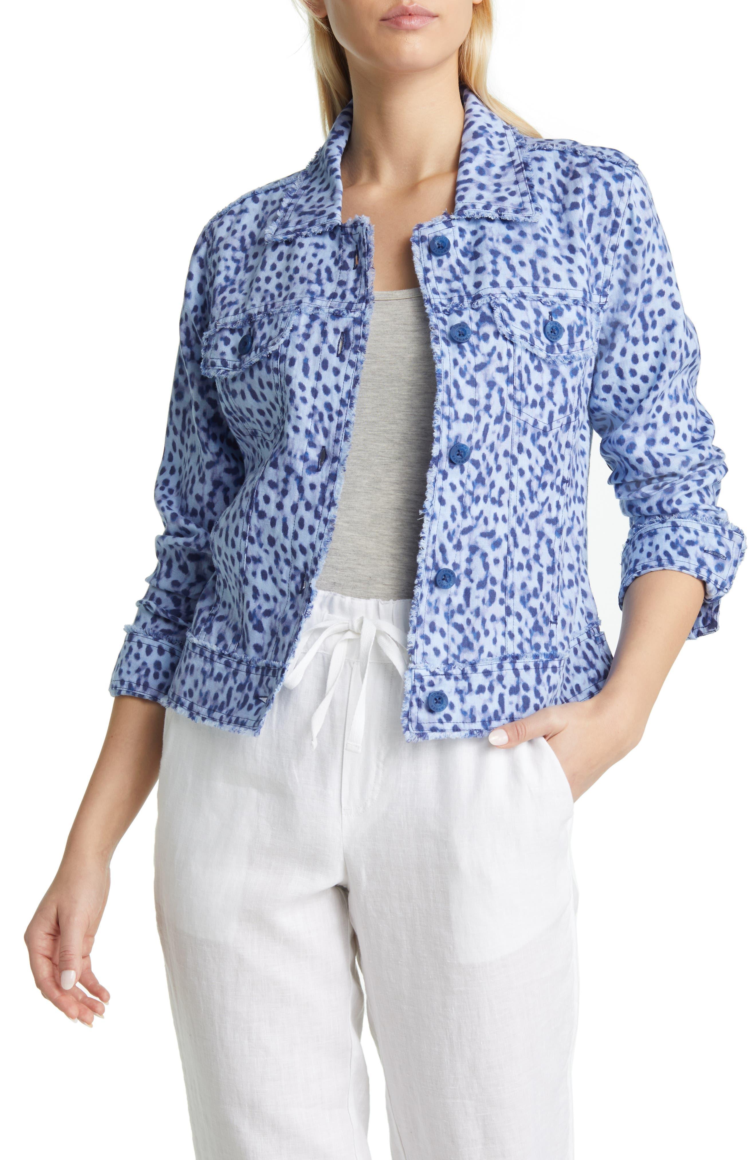 Tommy Bahama Lagoon Cheetah Print Linen Jacket in Blue Lyst