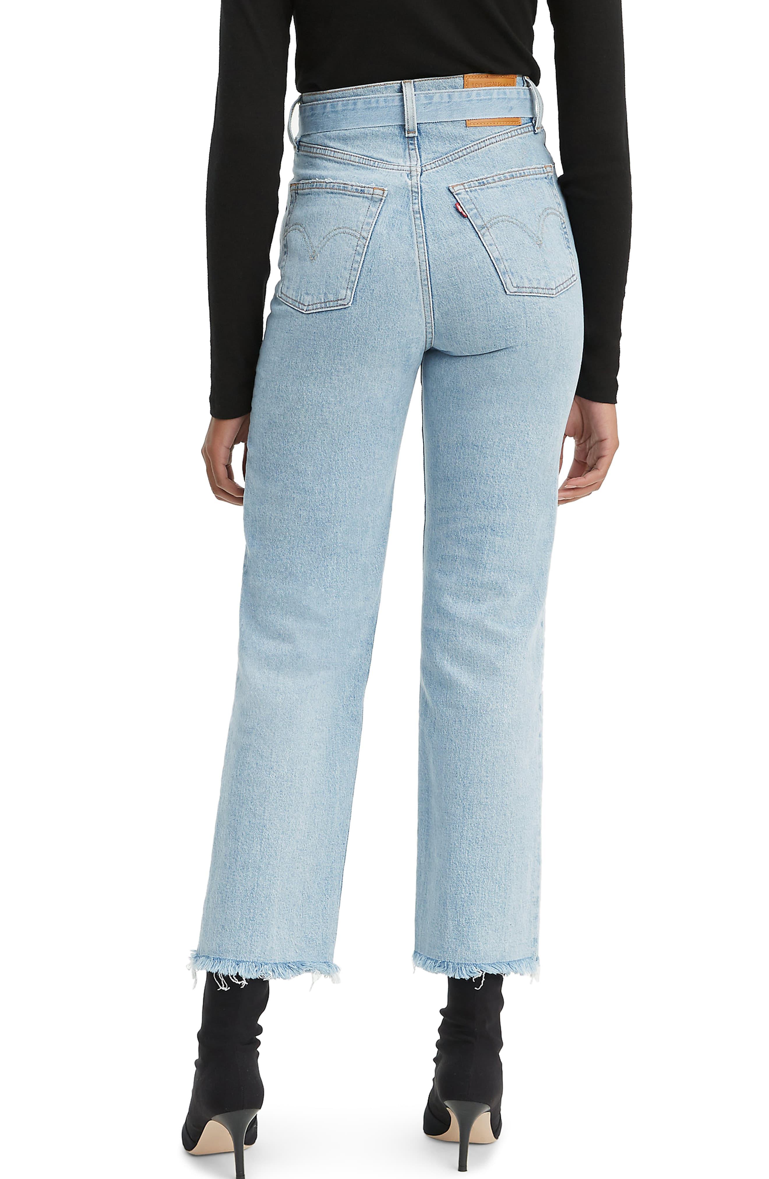 levi's ribcage super high waist ankle straight leg jeans