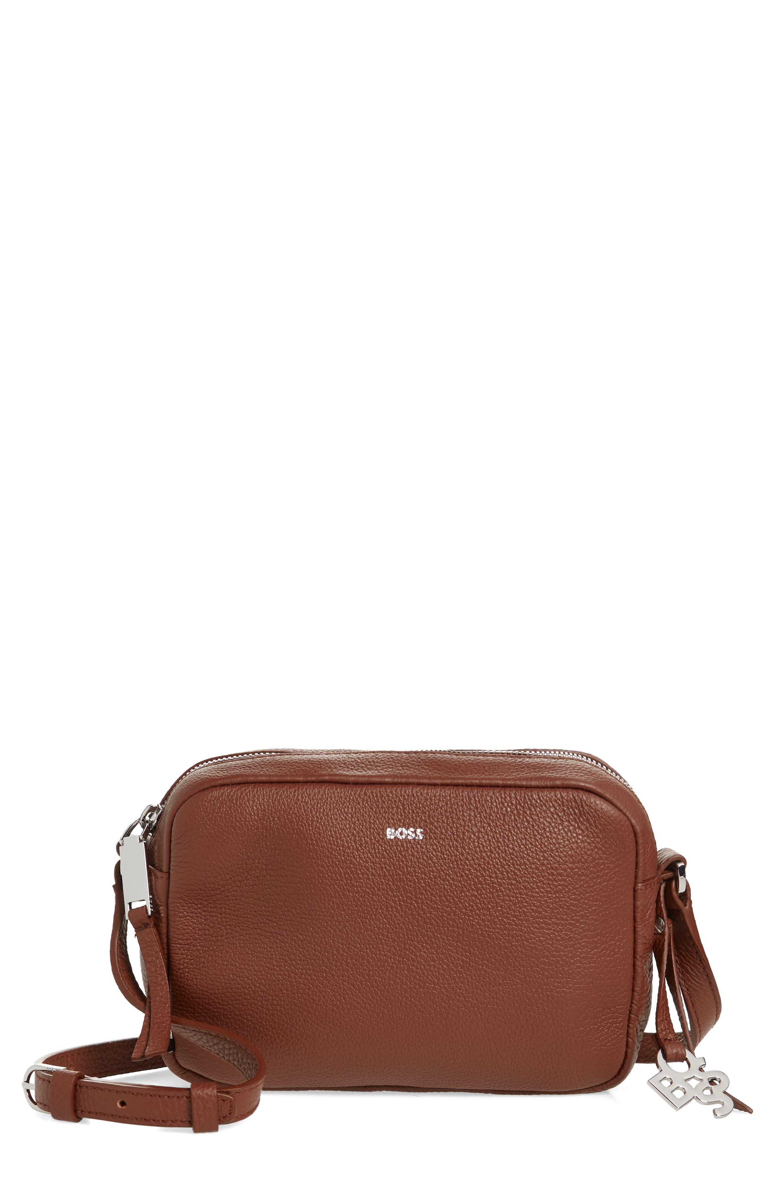 BOSS by HUGO BOSS Scarlet Leather Crossbody Bag in Brown Lyst