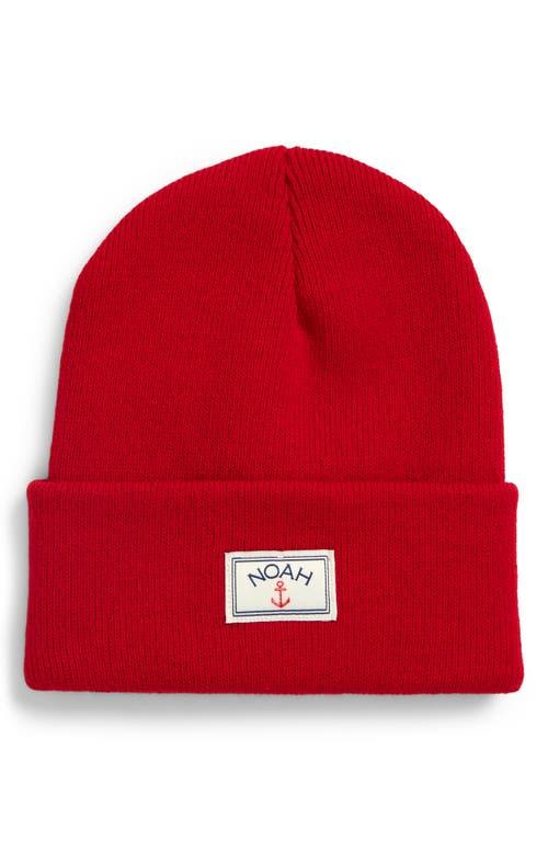 【NOAH】 ★ ANCHOR LOGO BEANIE ★ RED & NAVY Anchor Logo Beanie - Noah