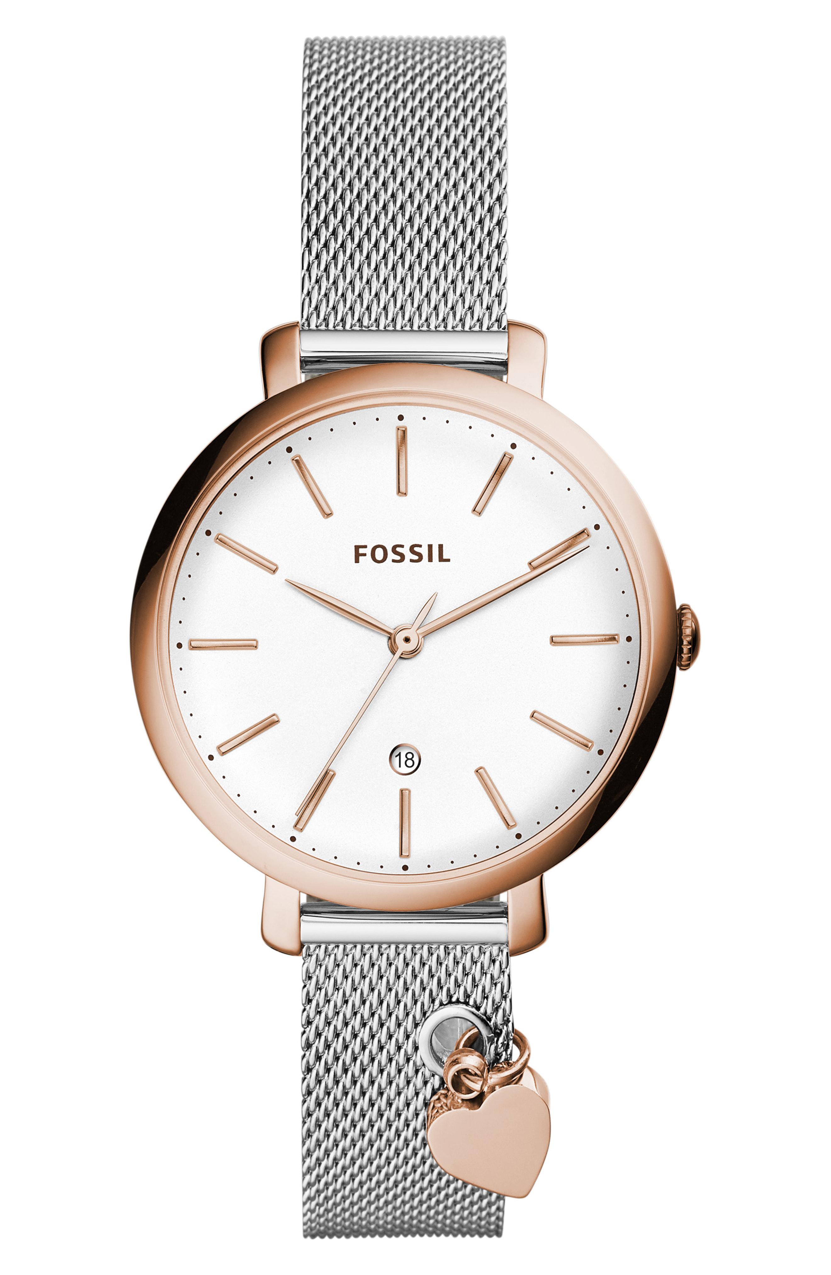 Fossil Jacqueline Charm Bracelet Watch In Metallic Lyst
