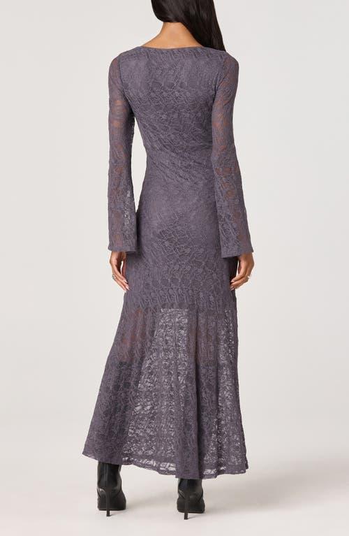 chinese dress ladies Astr The Label | Ruffle Detail Lace Maxi Dress in Deep Plum main image 0