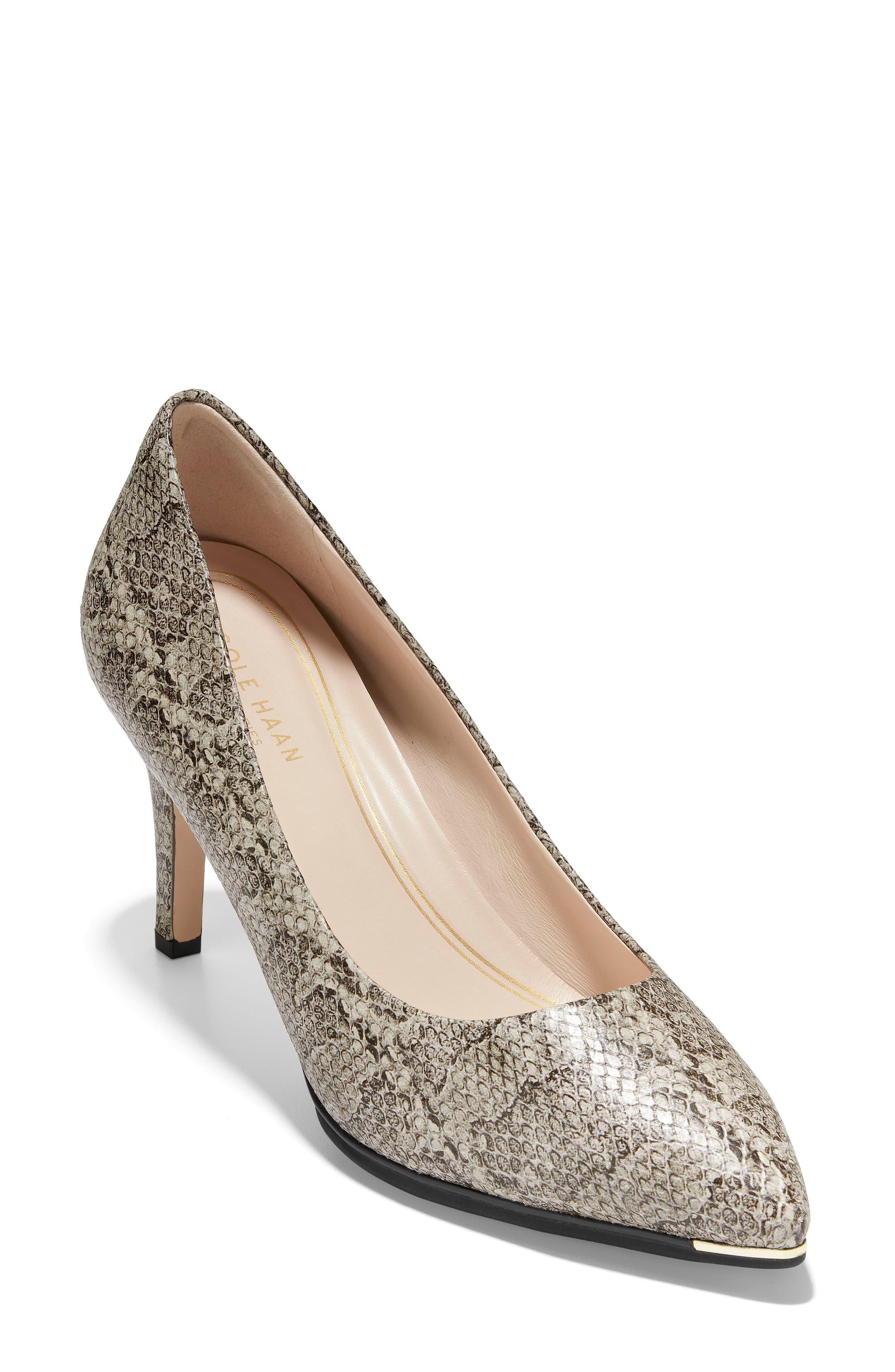 Cole Haan Grand Ambition Pump in Brushed Gold Leather (Metallic) - Lyst