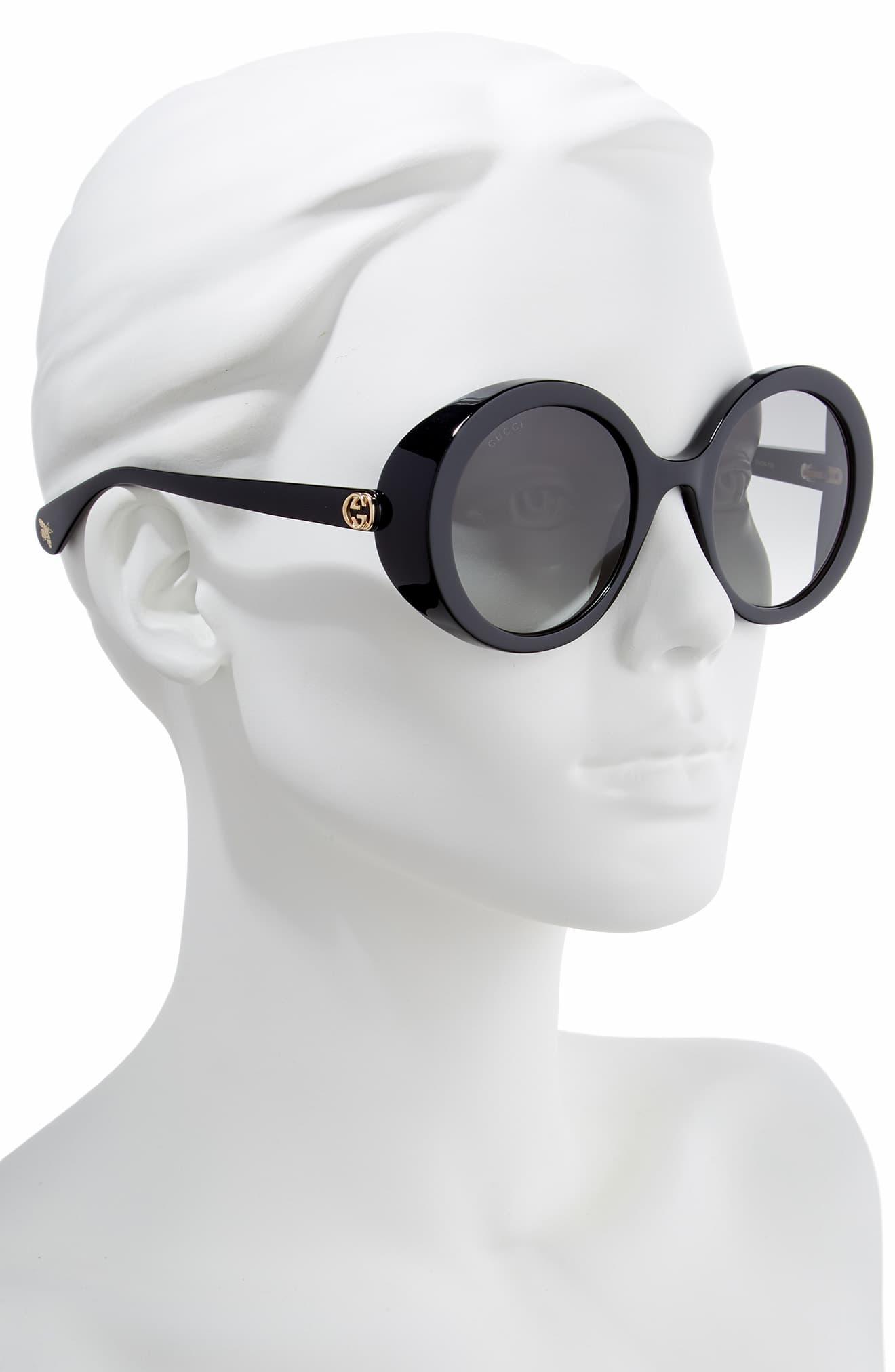 gucci 53mm round sunglasses