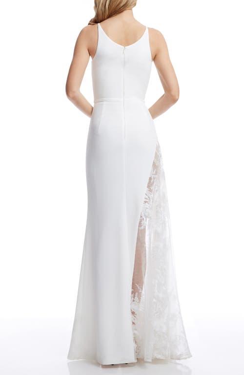lace accent dress Lavinia Long Sleeve Lace Maxi Dress With Silk Oversized Bow Accent