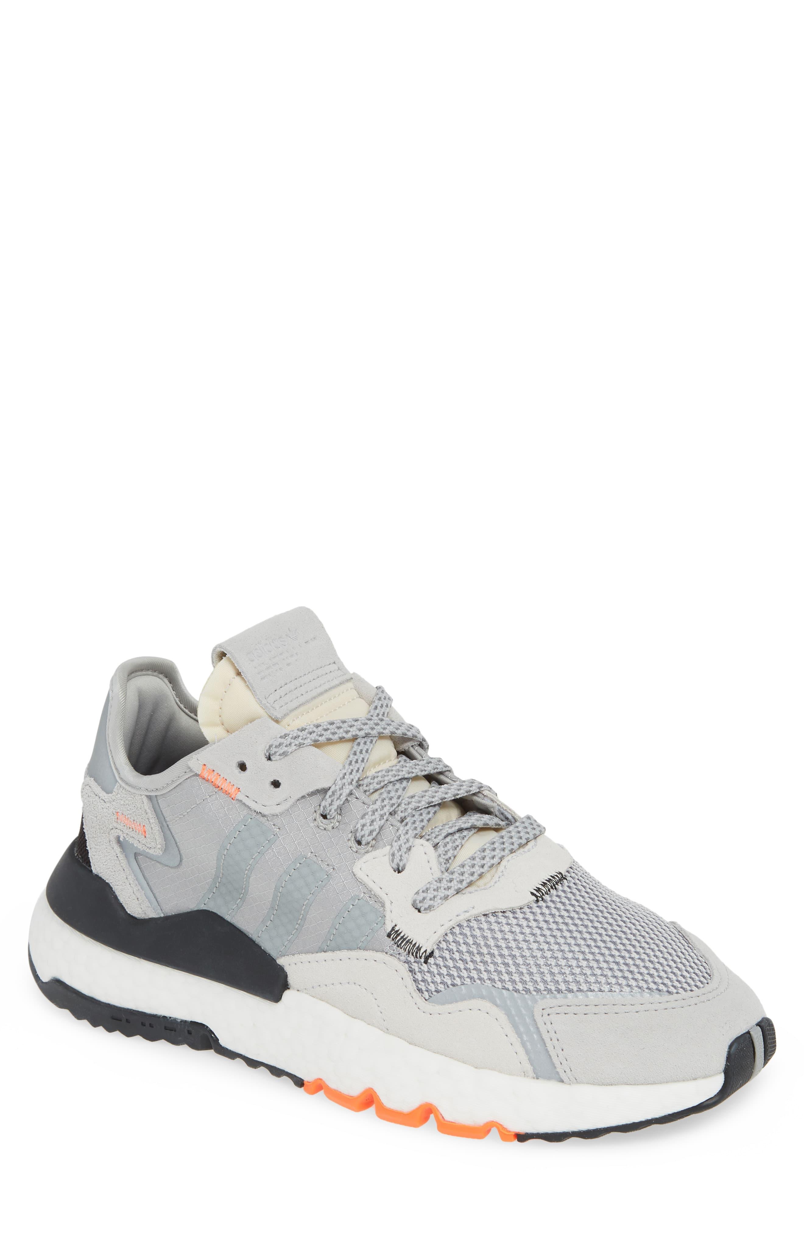 adidas nite jogger grey two solar orange