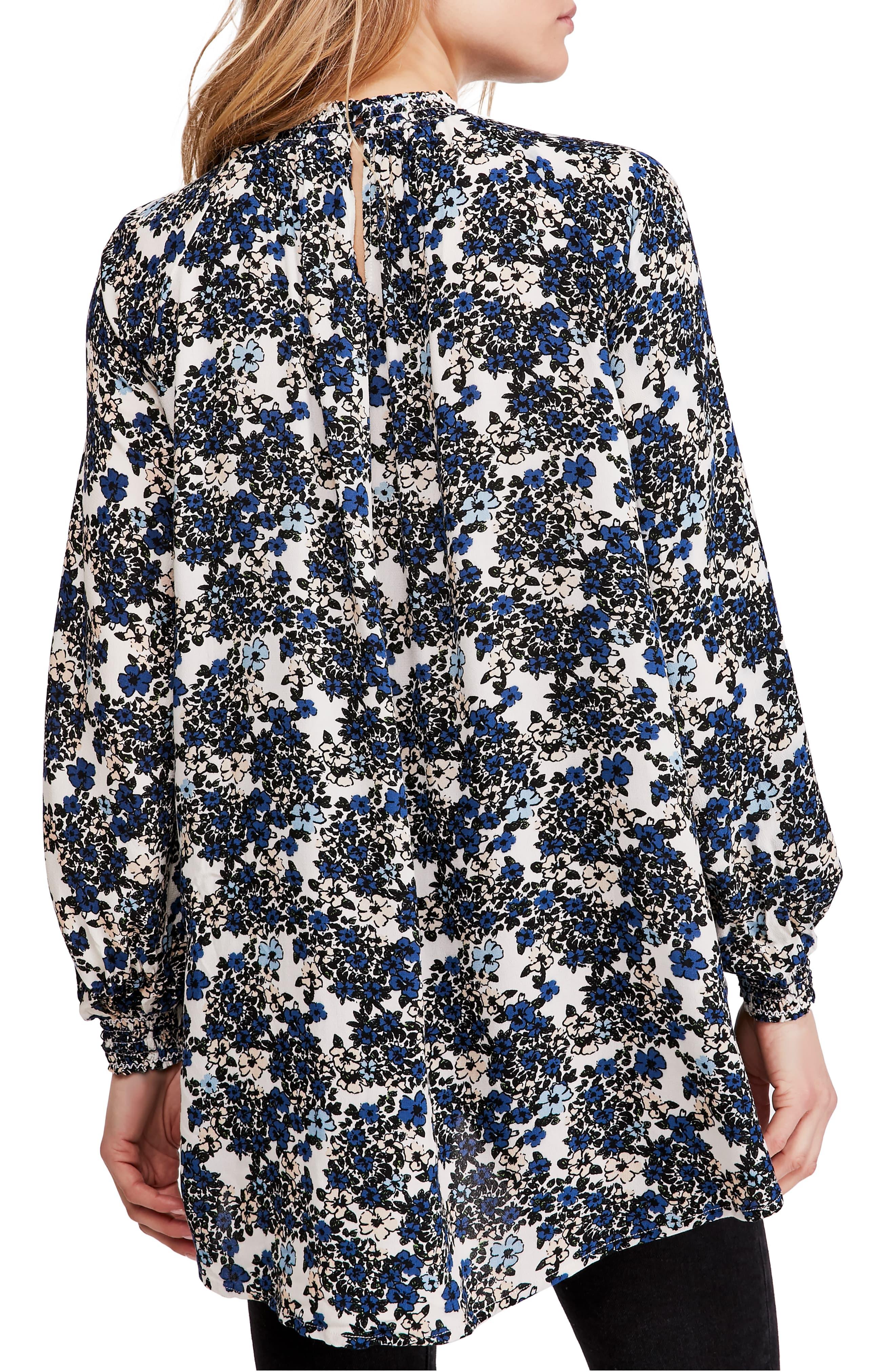 free people flowers in her hair smock detail tunic top