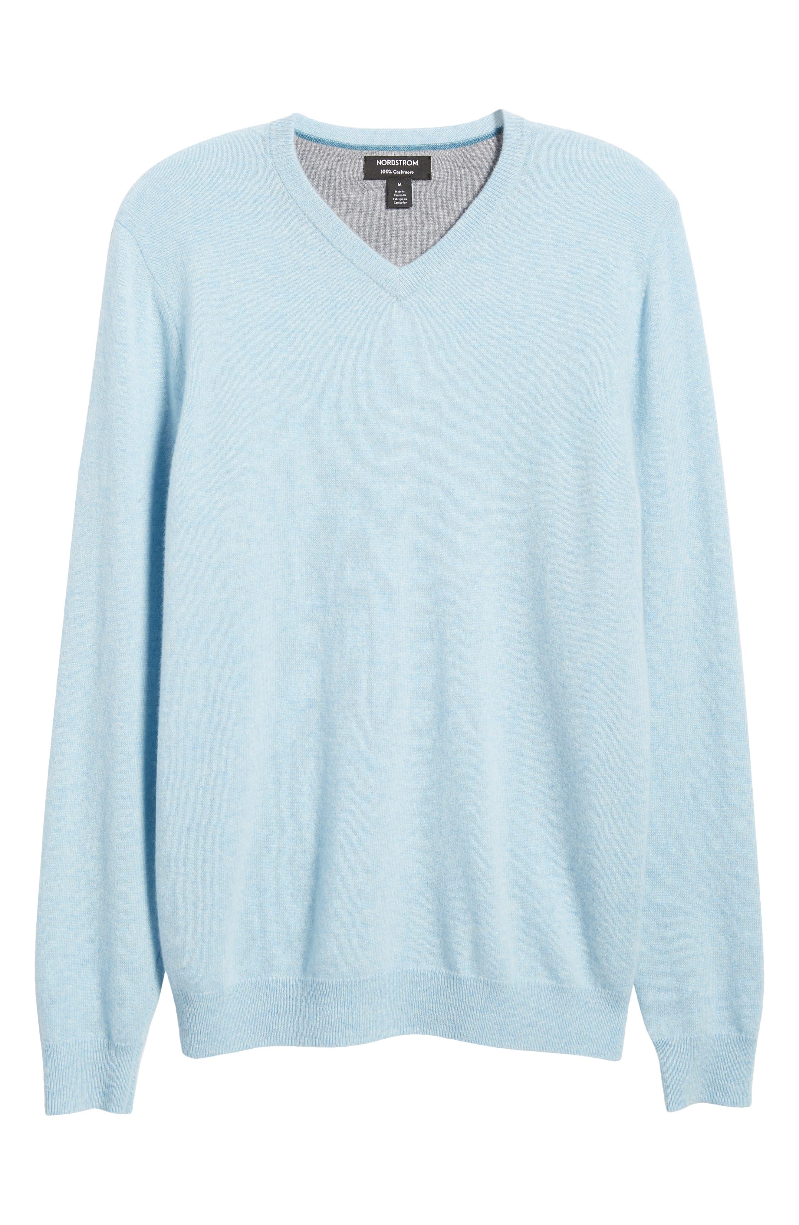 Nordstrom V-neck Cashmere Sweater in Blue for Men | Lyst