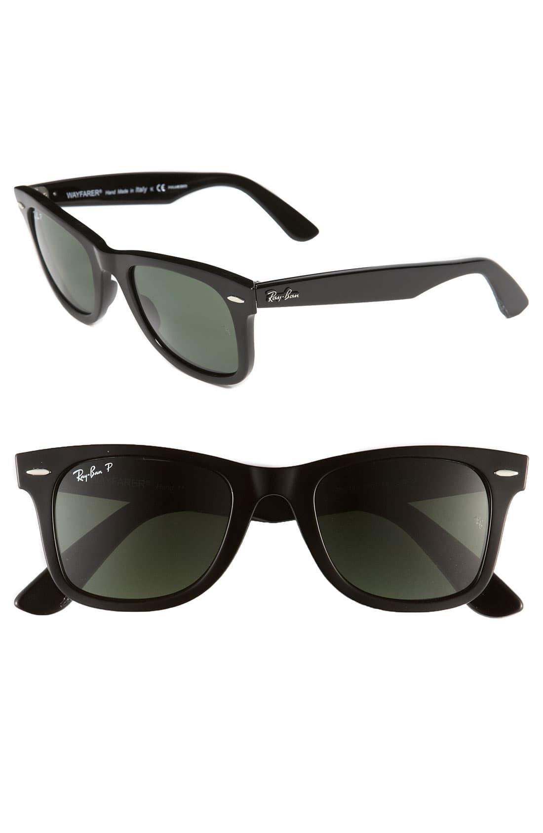 Ray Ban Standard Classic Wayfarer 50mm Polarized Sunglasses In Black Lyst