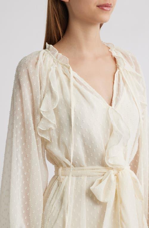 midi dress v neck short sleeve Cream V-Neck Flutter Short Sleeve Maternity Midi Dress