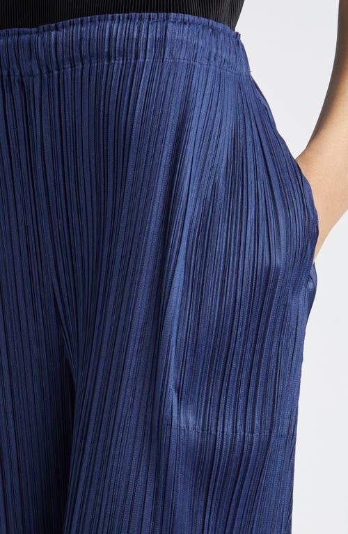 Pleats Please Issey Miyake Merry Bicolor Ankle Wide Leg Pants in