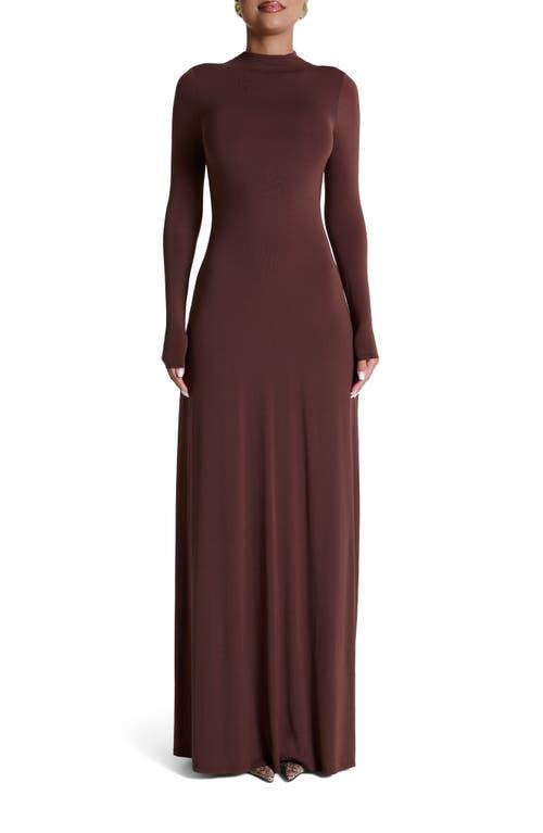 knee length dresses for ladies Knit Off-Shoulder Sweater Maxi Dress  Naked Wardrobe