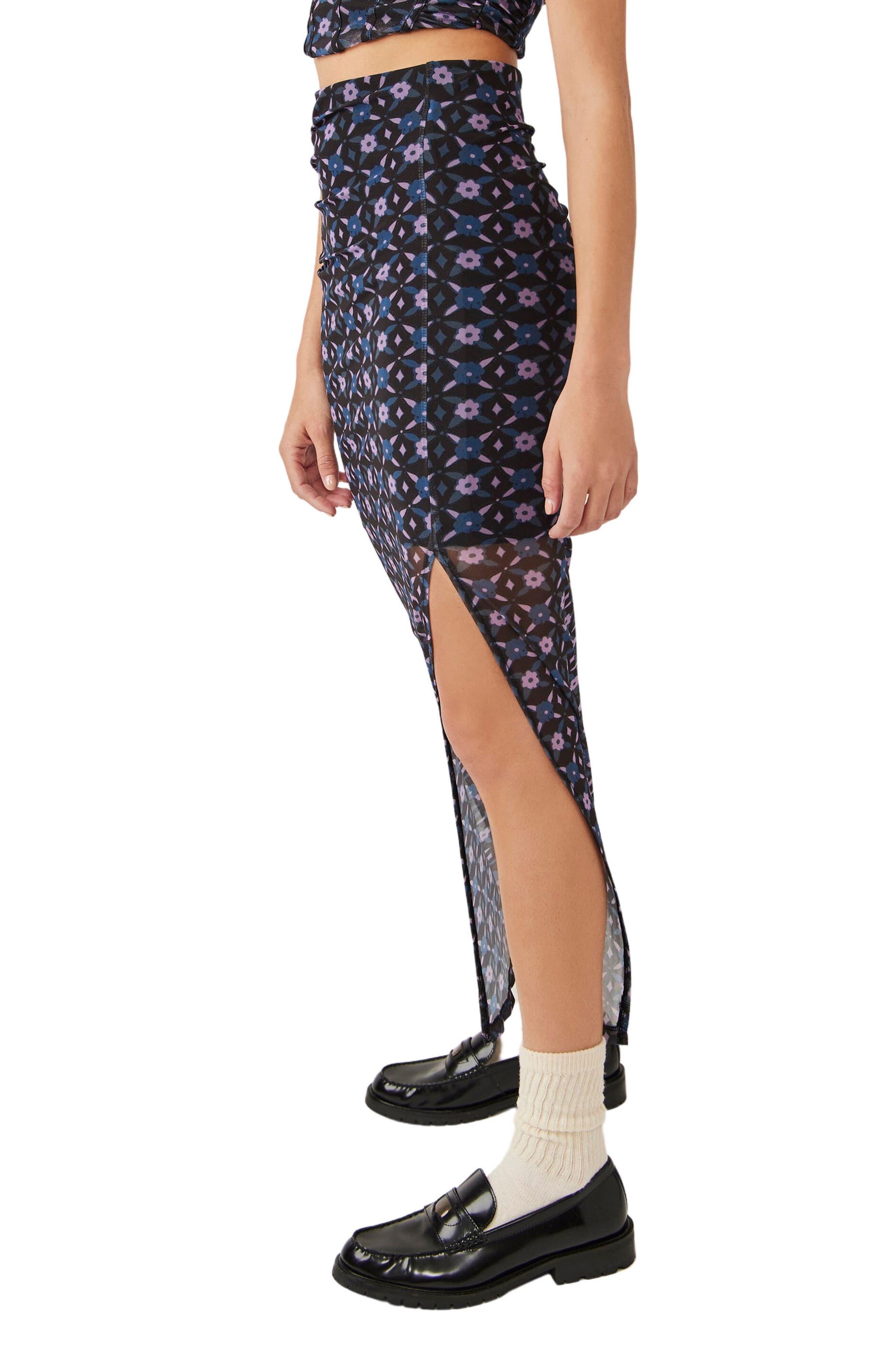 Free People Galaxy Floral Crop Top & Skirt Set in Blue | Lyst