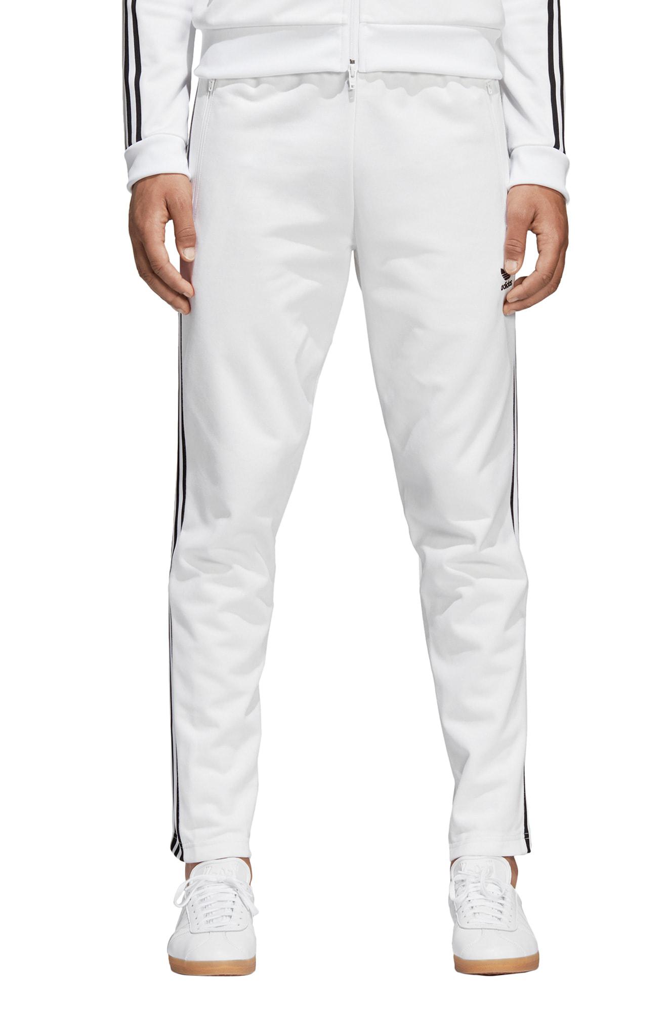 adidas beckenbauer track pants white