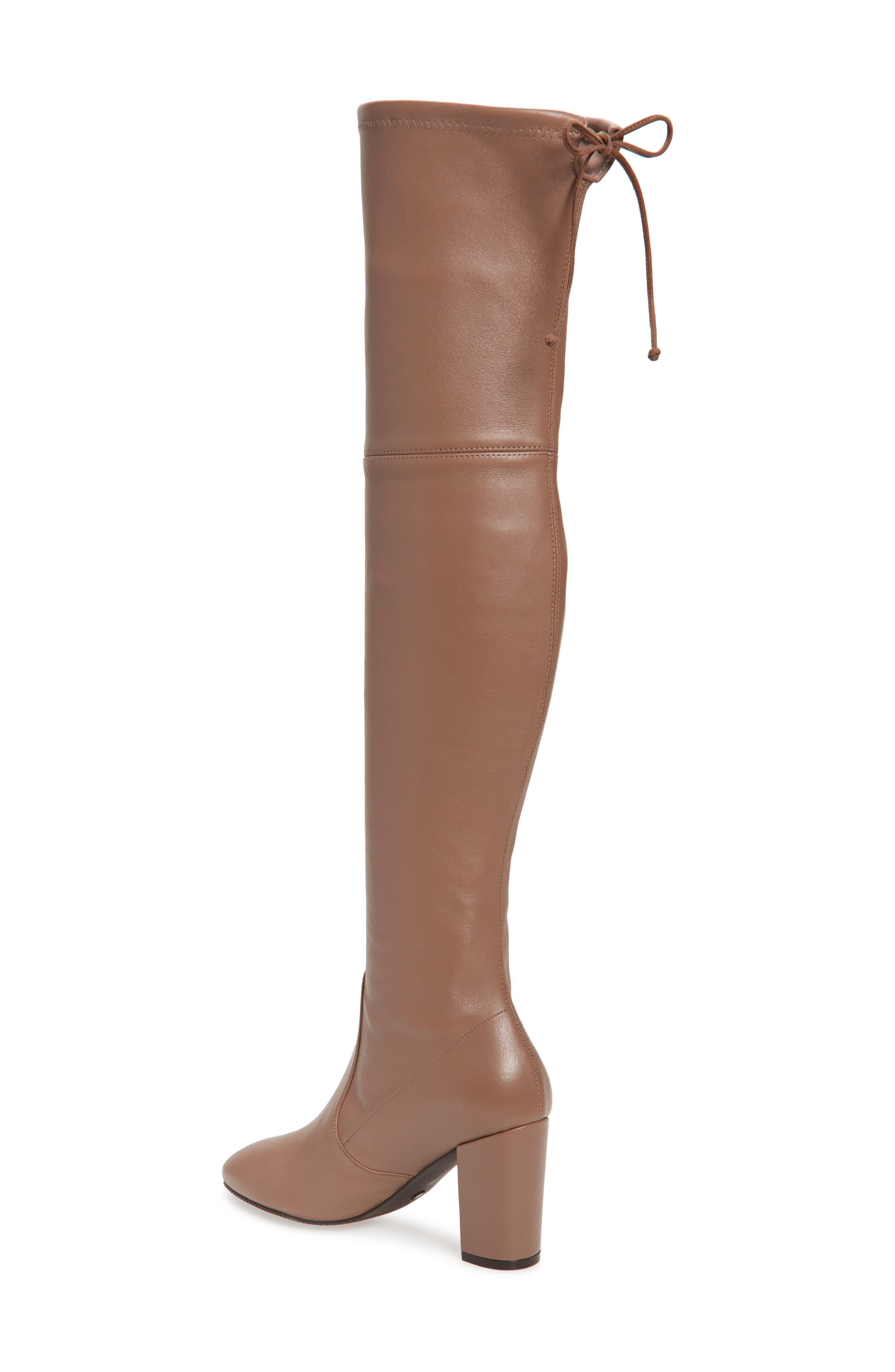 taupe over the knee boots