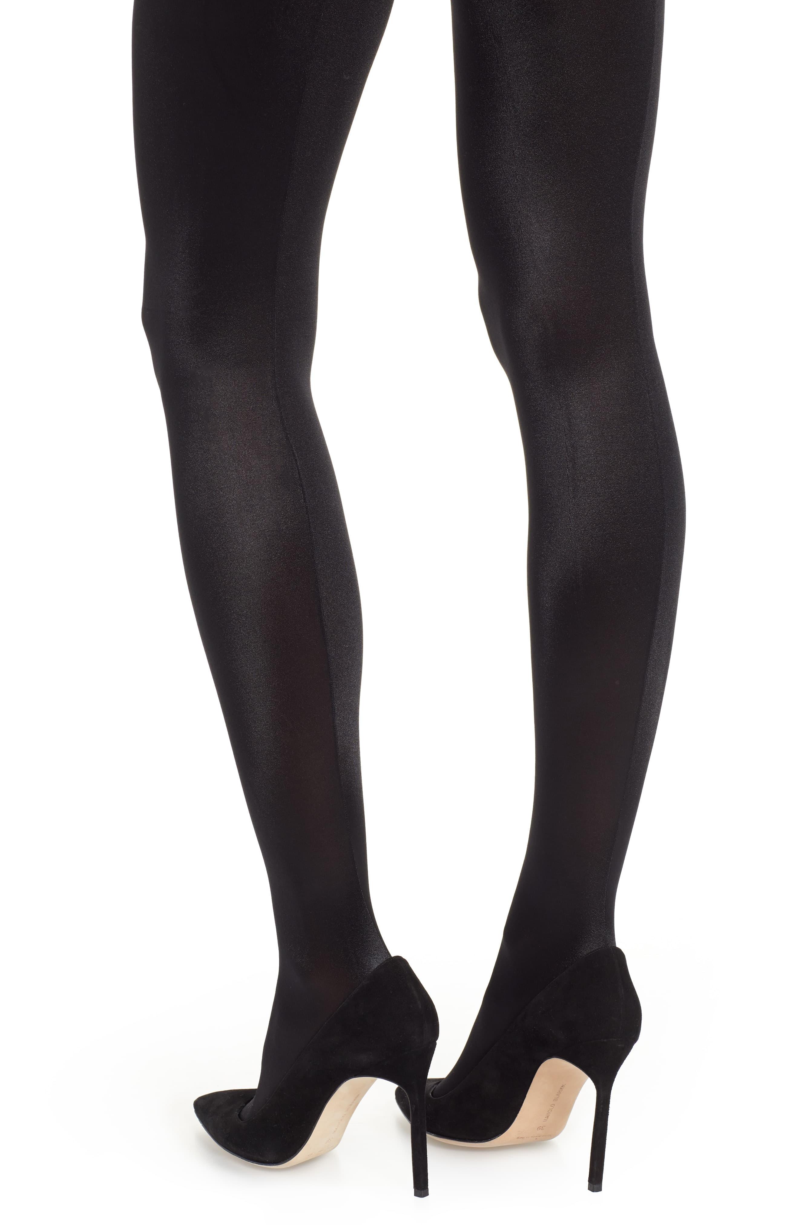 Wolford 'satin De Luxe' Backseam Tights in Black Lyst