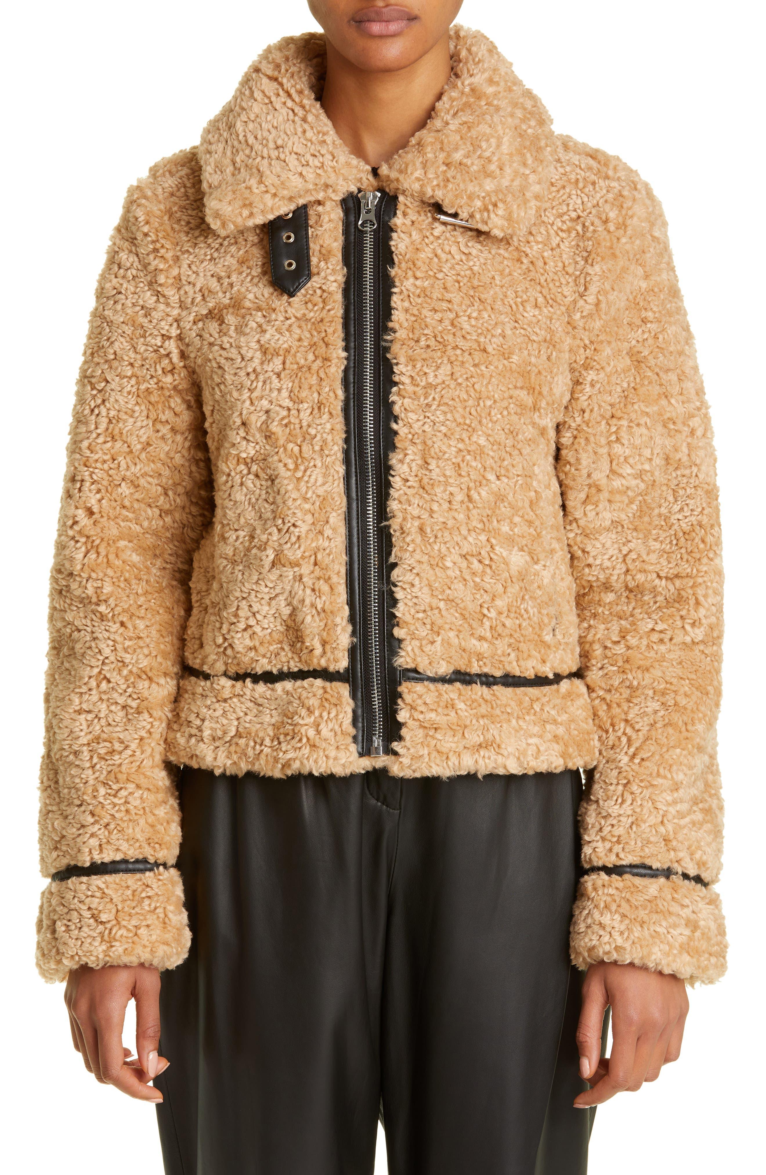 Stand Studio Audrey Faux Shearling Jacket in Natural Lyst