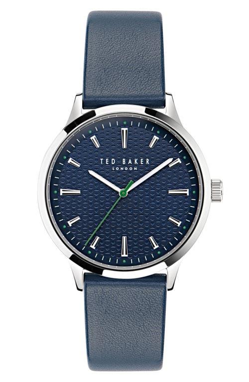 Ted baker blue leather strap butterfly chief women s watch