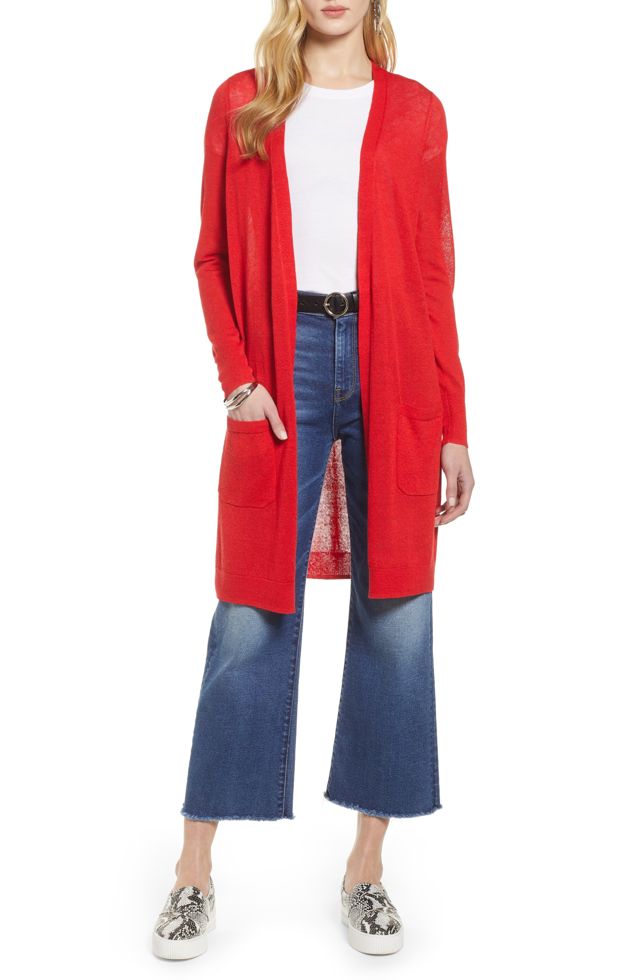 halogen linen cardigan