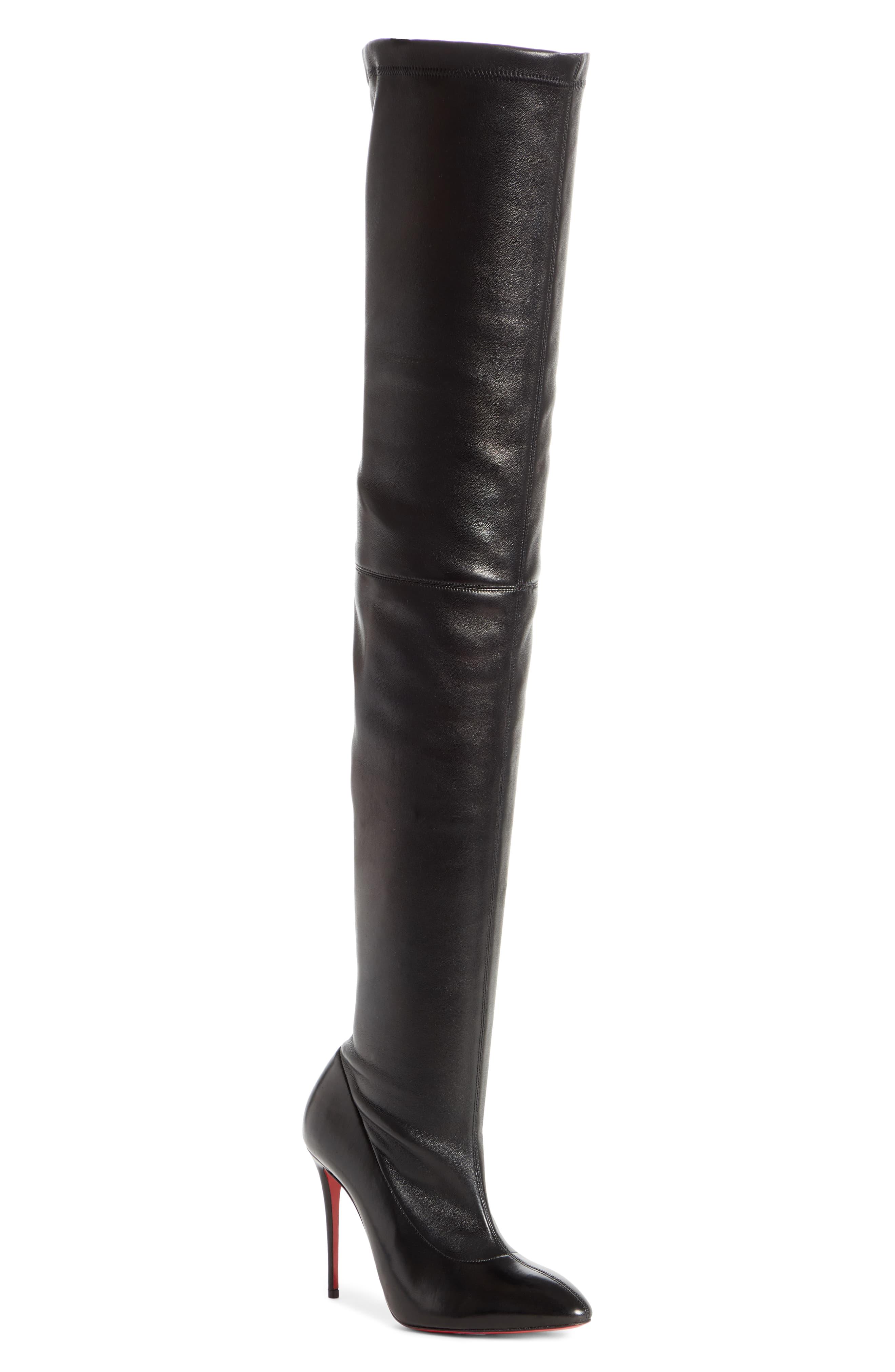 christian louboutin over knee boots
