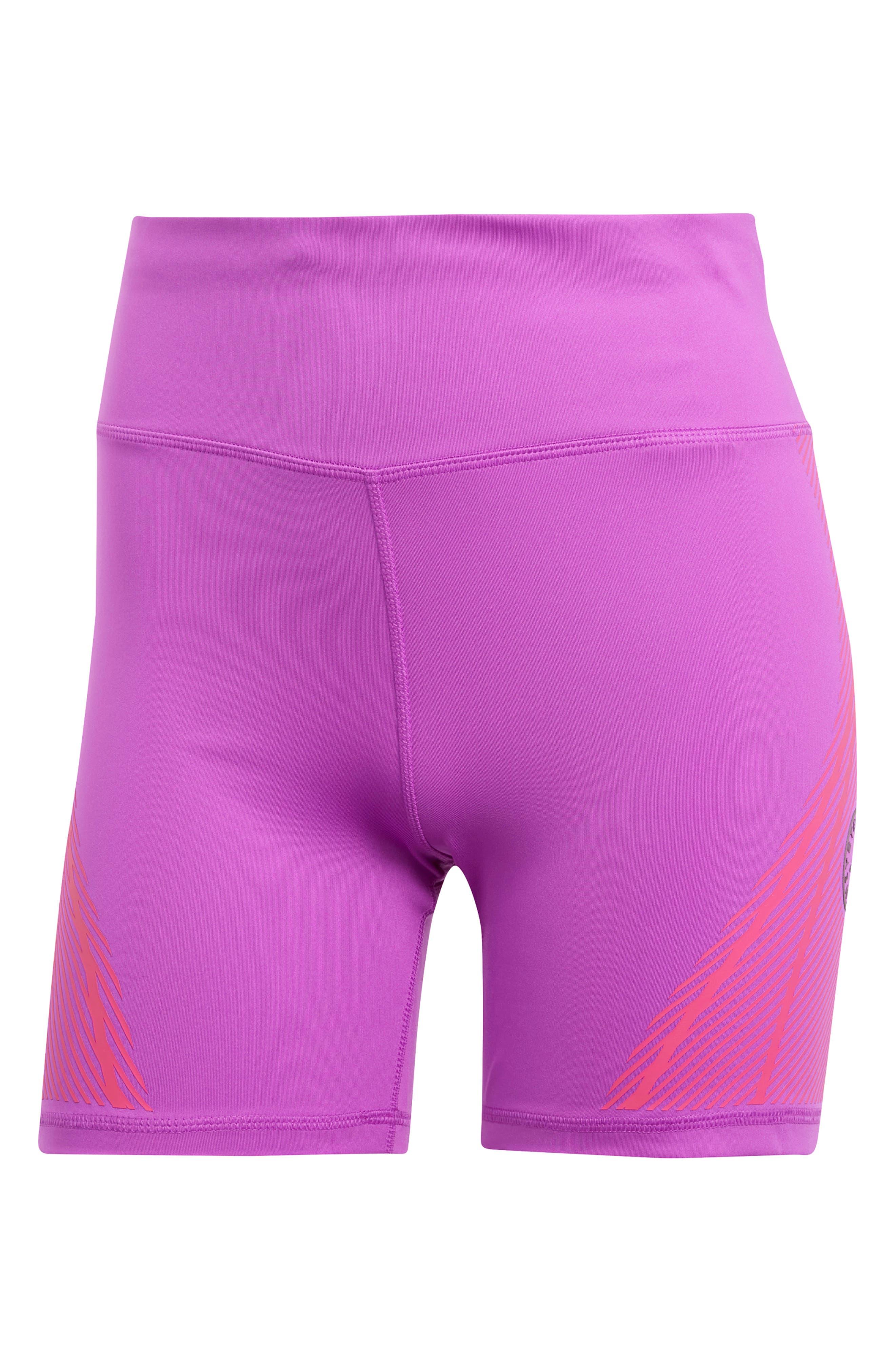 Purple Training shorts with logo ADIDAS by Stella McCartney