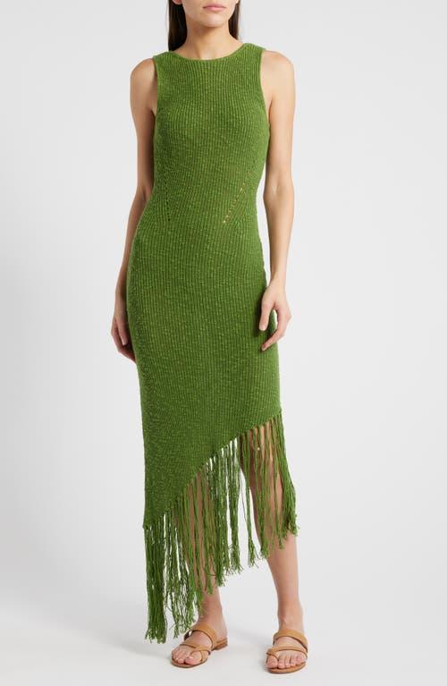Rails Rylee Sleeveless Fringe Hem Sweater Dress in Green | Lyst