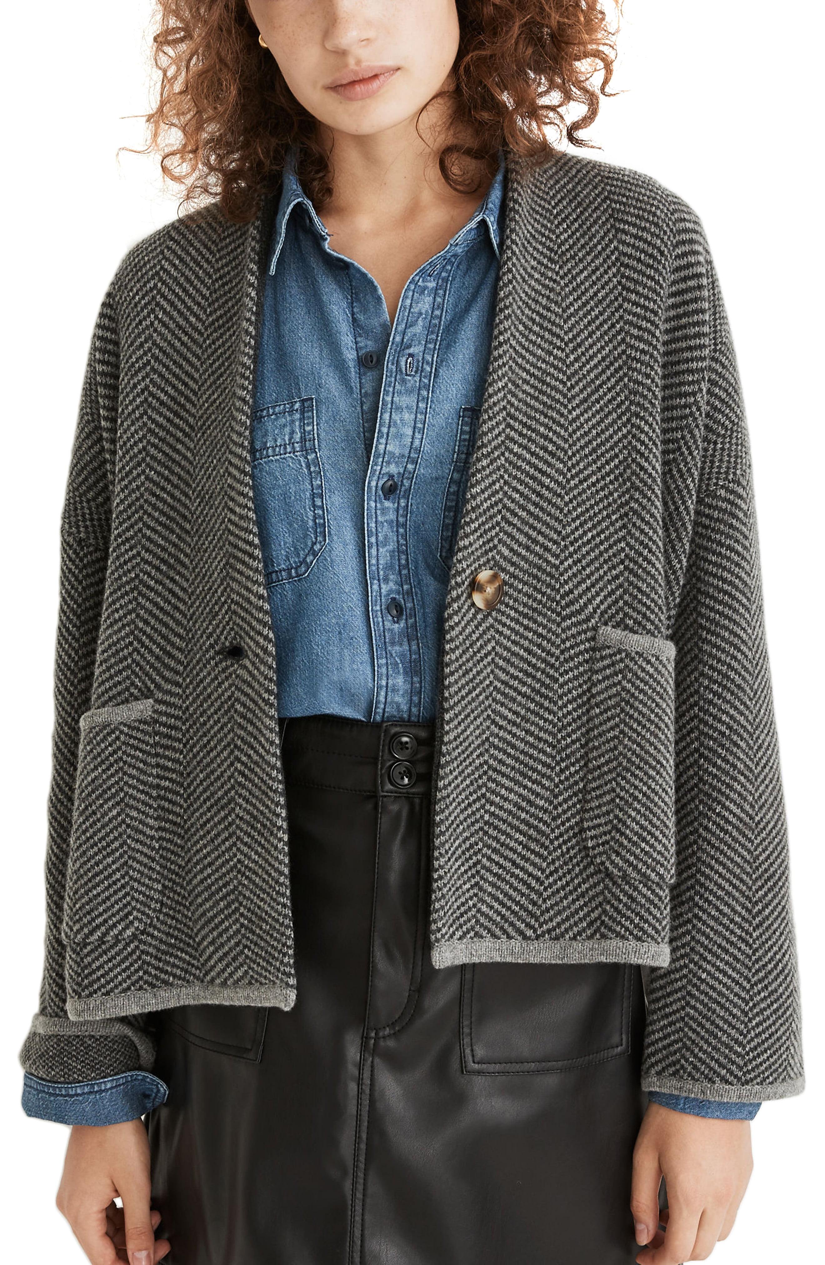 cropped sweater blazer