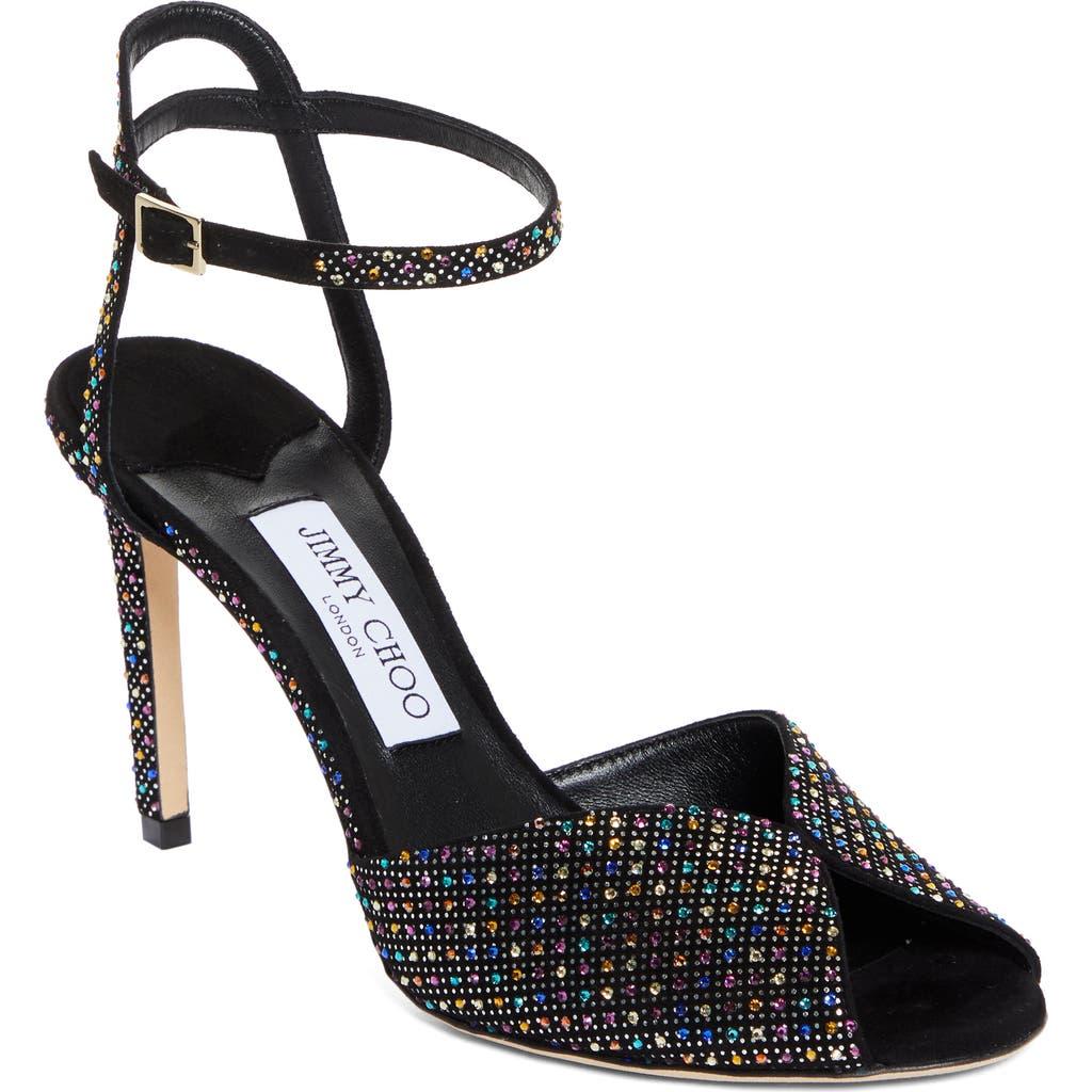 Jimmy Choo Sacora Ankle Strap Sandal in Black | Lyst