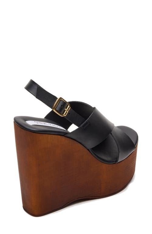 Steve Madden Galaxy Platform Wedge Sandal in Black | Lyst