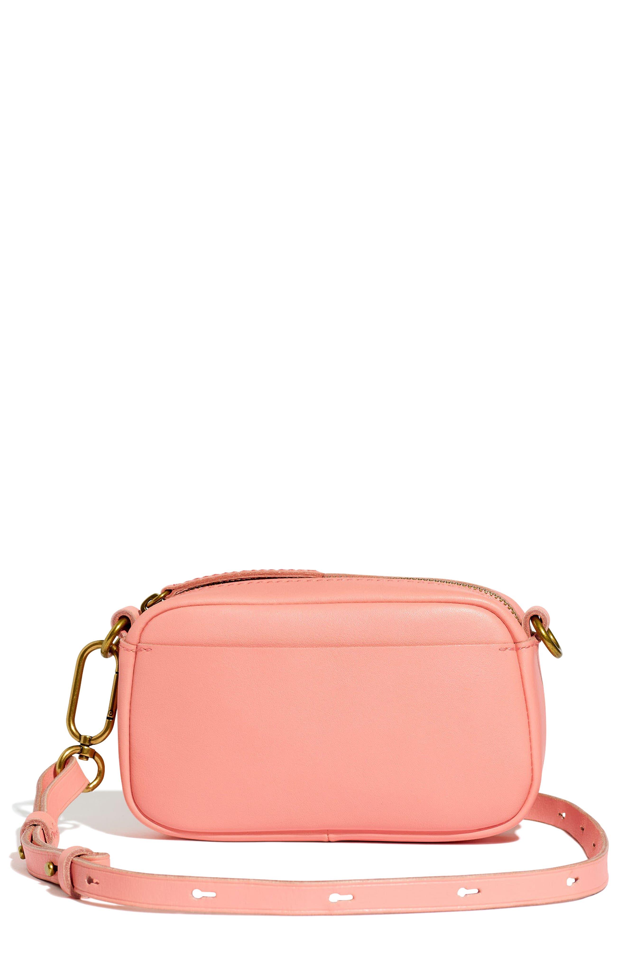 Madewell Mini The Leather Carabiner Crossbody Bag in Pink Lyst