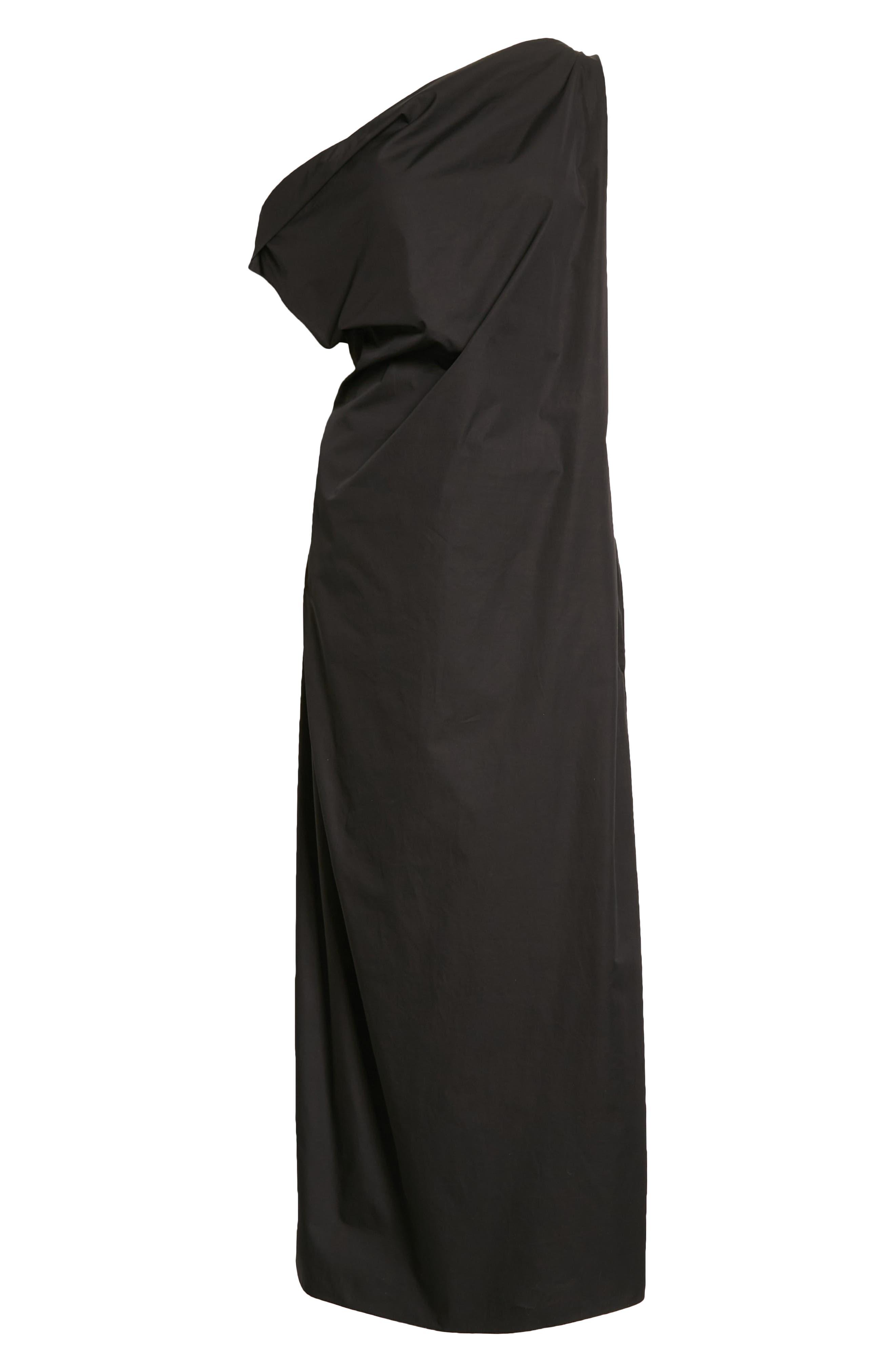 The Row Bamaris Convertible Shape Cotton Maxi Dress in Black | Lyst