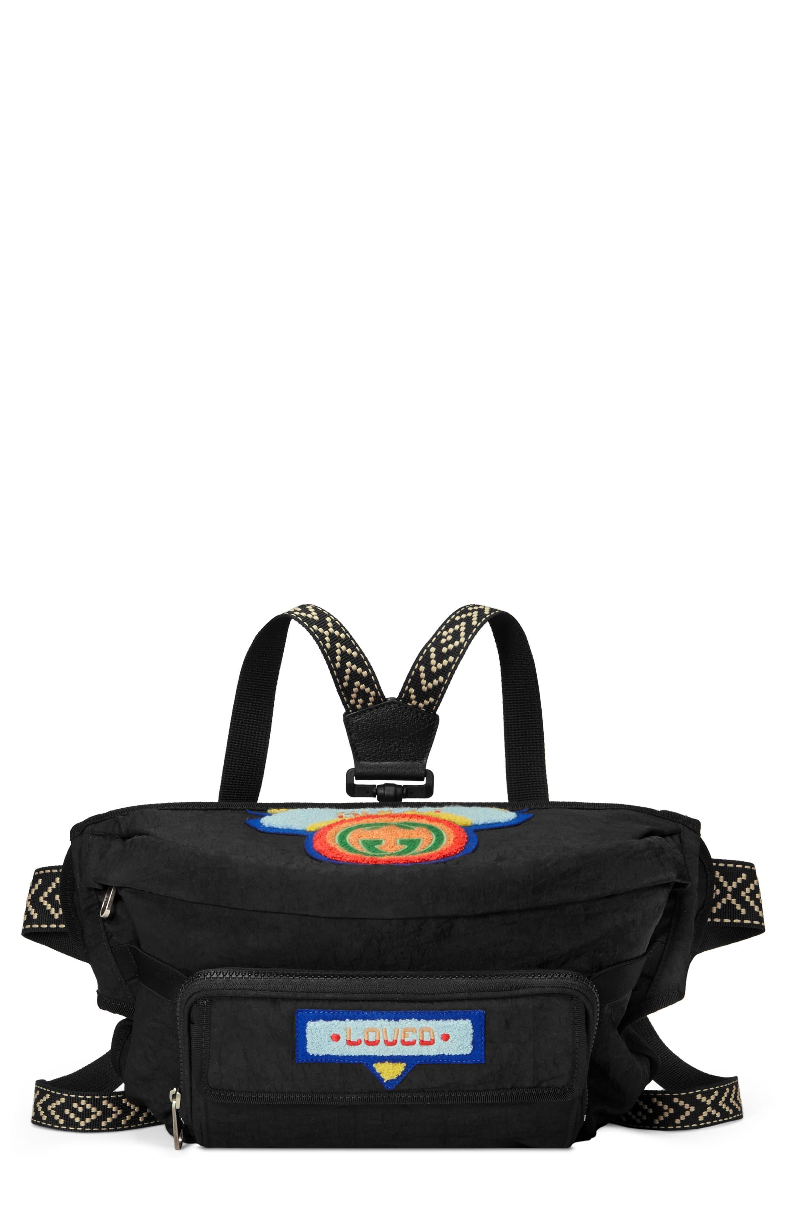 gucci patch waist pack