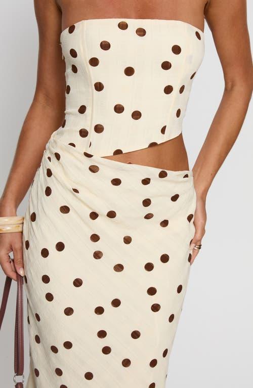 open lace back dress Emily Maxi Dress Black Polka Dot
