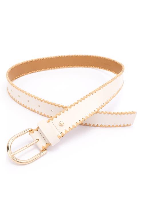Kate Spade Straw Edge Leather Belt in Brown | Lyst display picture 1