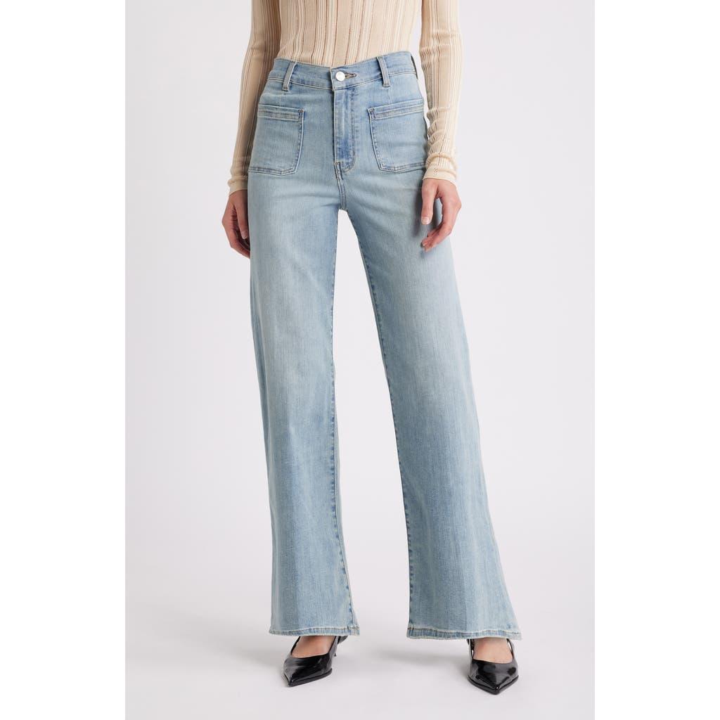 FRAME Le Slim Palazzo Bardot Pocket Wide Leg Jeans in Blue Lyst