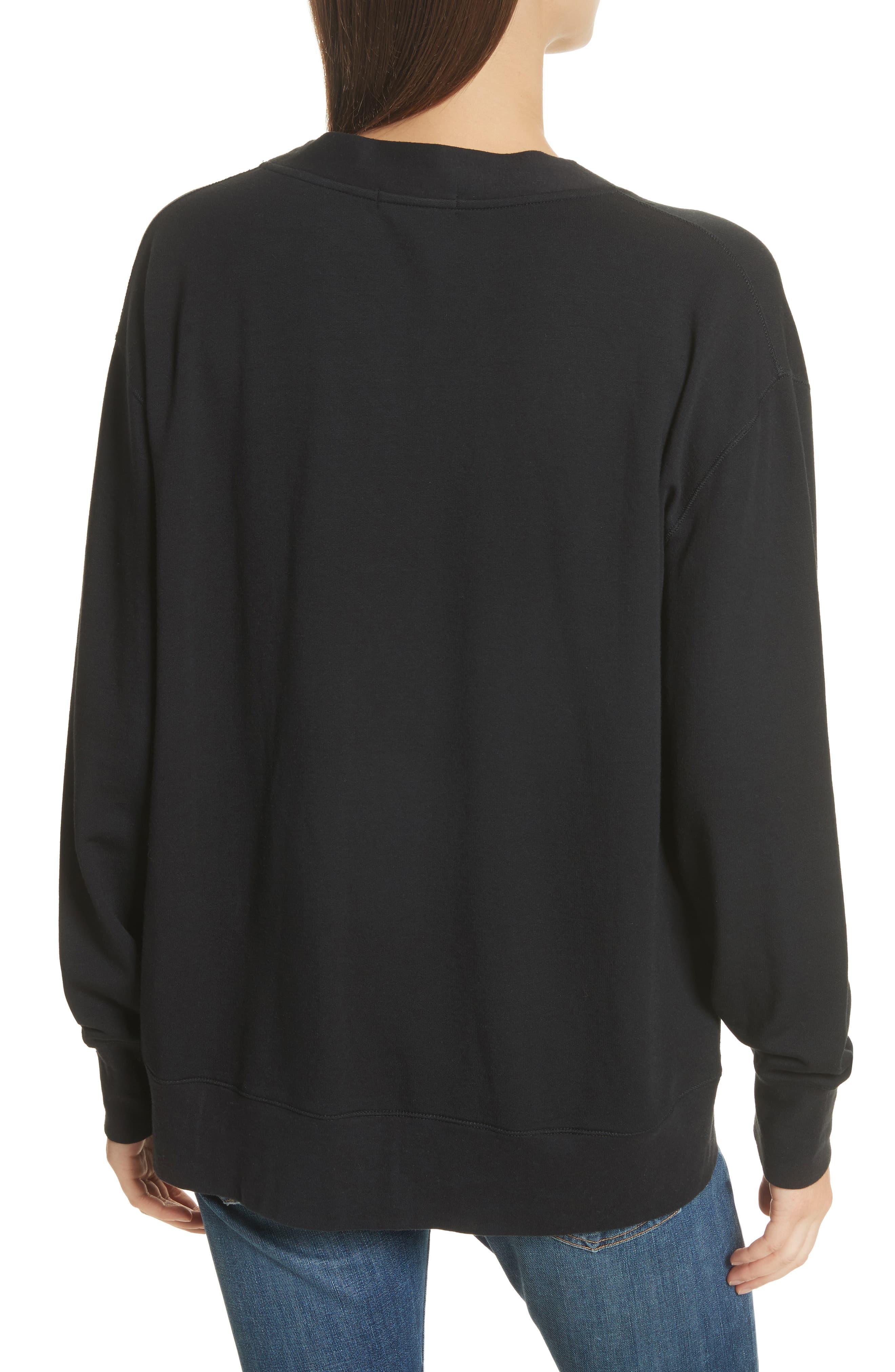 Rag & Bone Flora Sweatshirt in Black - Lyst