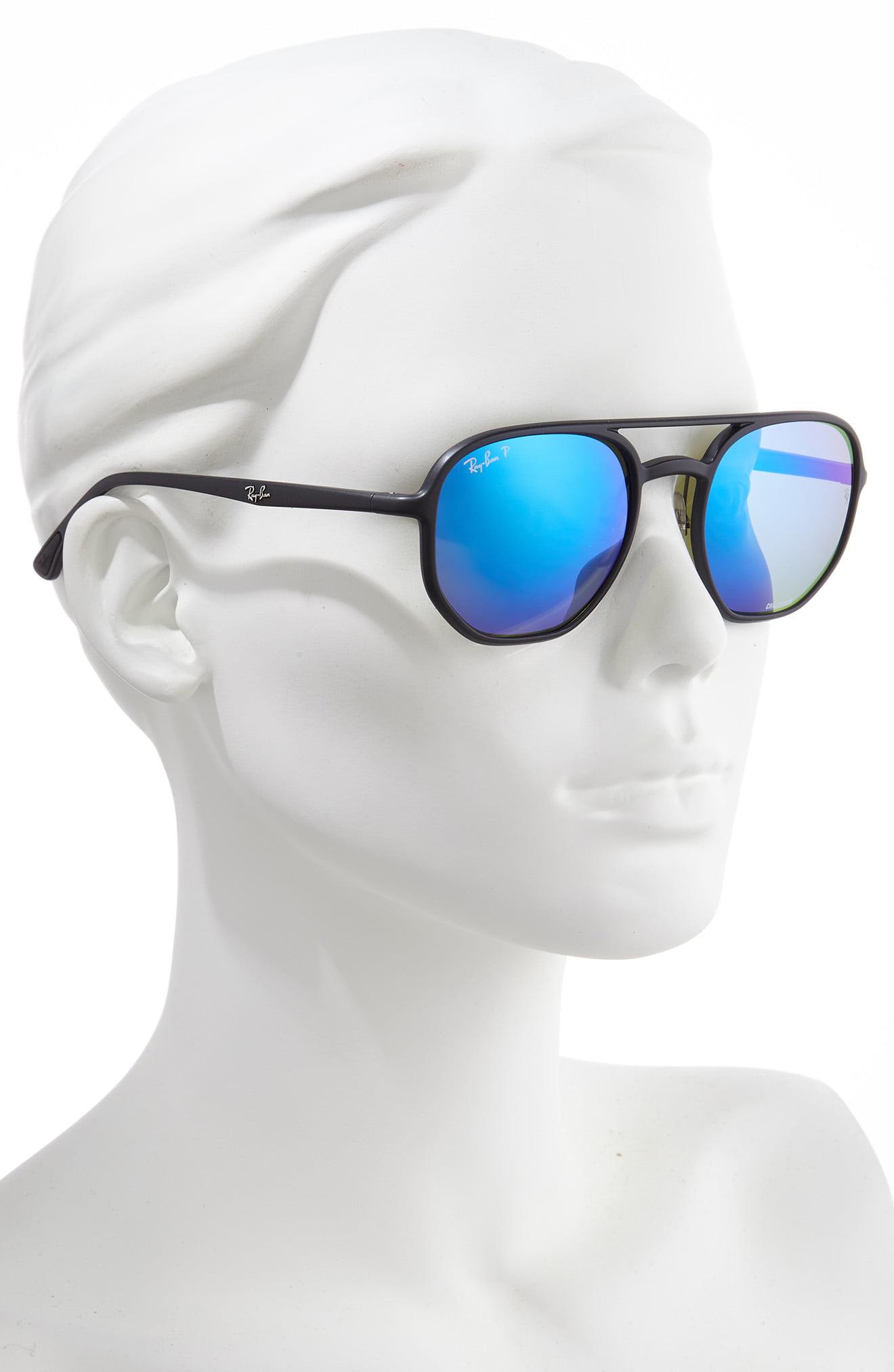 Ray Ban 53mm Chromance Polarized Aviator Sunglasses In Blue Lyst Ray Ban 53mm Chromance Polarized Aviator Sunglasses In Blue Lyst