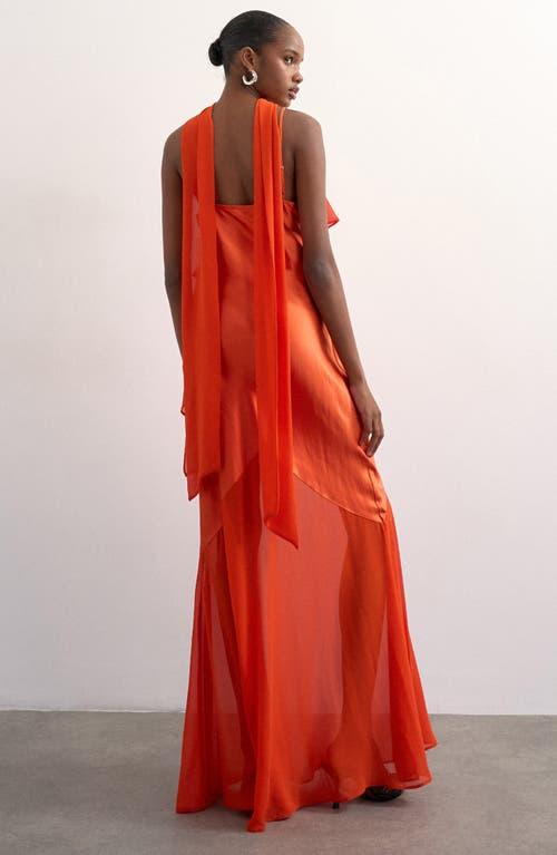Designer Orange Chiffon Dresses for Women - Up to 56% off | Lyst